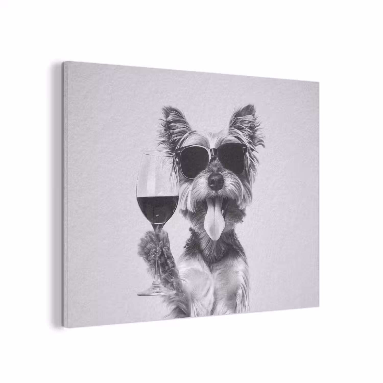 Hondje - Wijnglas - Zonnebril - Enthousiast PET vilt klein -3d