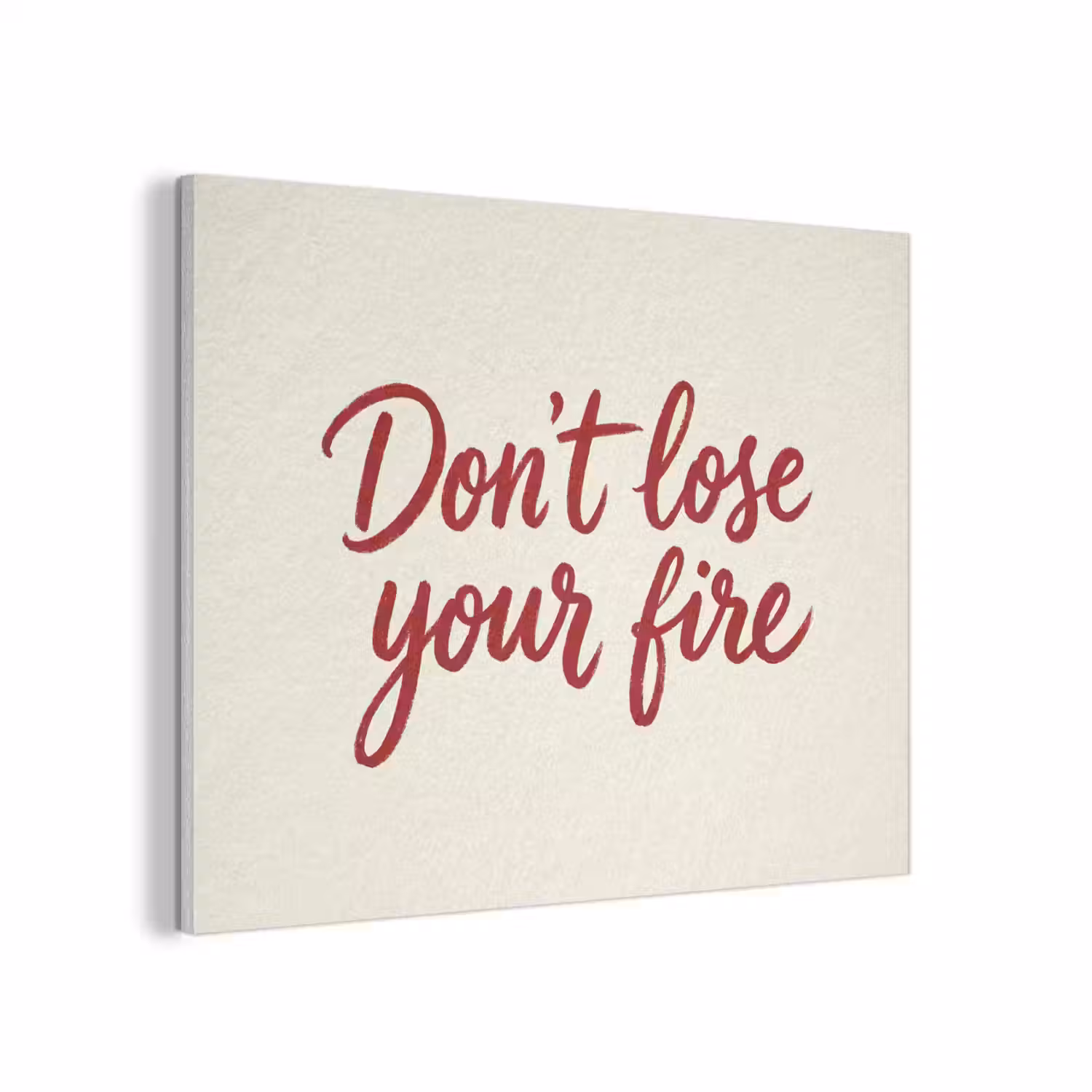 Don't lose your fire - Rood - Wit - Minimalistisch PET vilt klein -3d