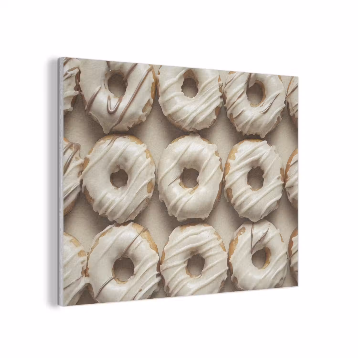 Donuts - Chocolade - Wit - Beige PET vilt klein -3d