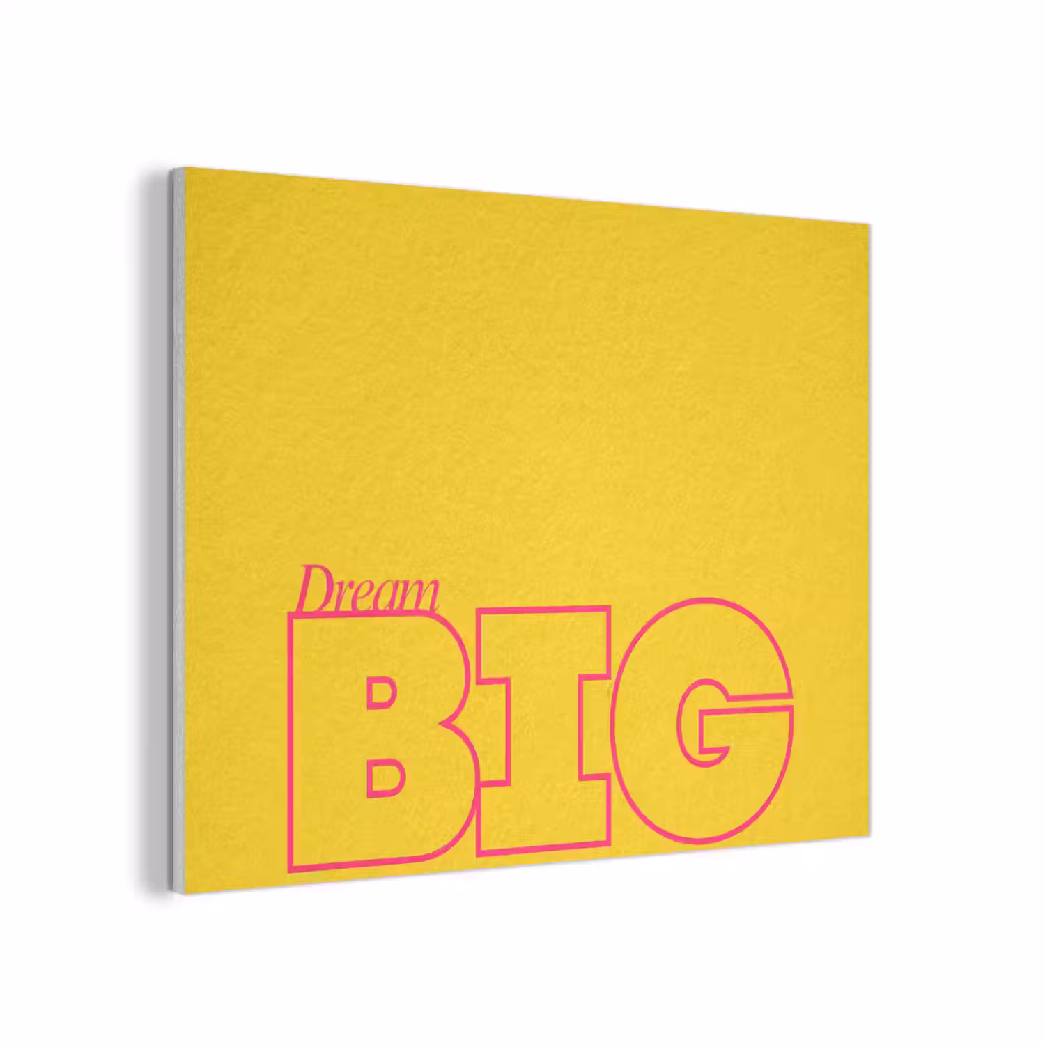 Dream big - Geel - Grafisch PET vilt klein -3d
