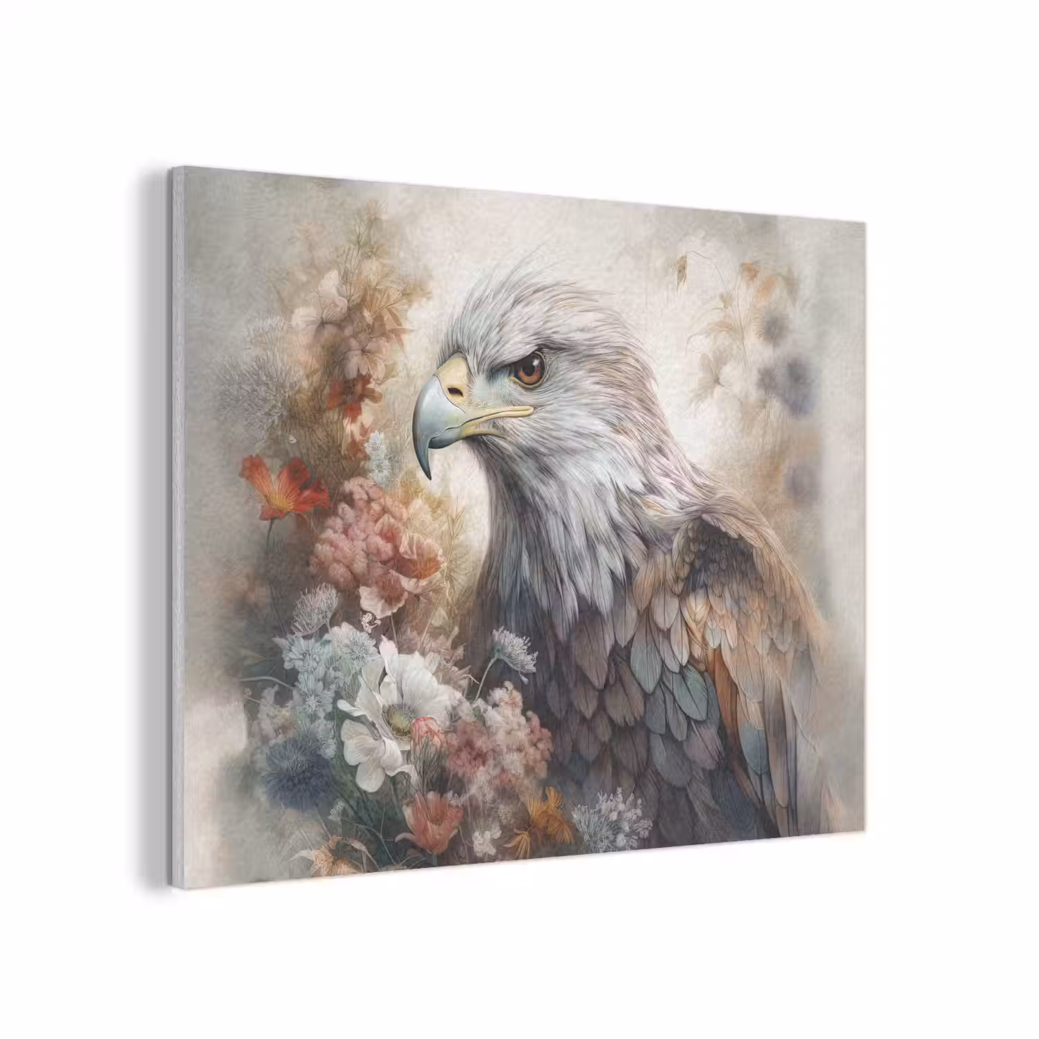 Arend - Adelaar - Vogel - Bloemen - Natuur PET vilt klein -3d
