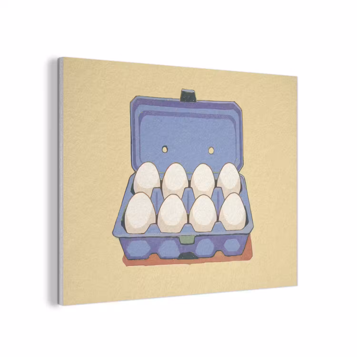 Eieren - Doos - Minimalistisch - Blauw PET vilt klein -3d