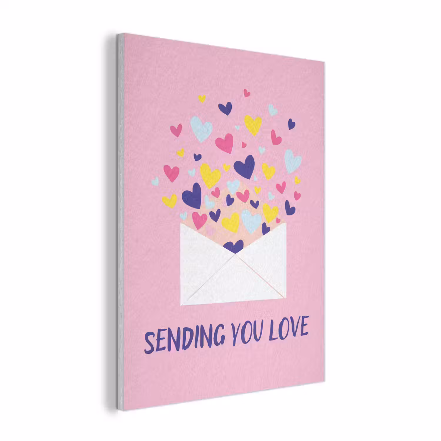 Envelop - Love - Hartjes - Valentijn PET vilt klein -3d