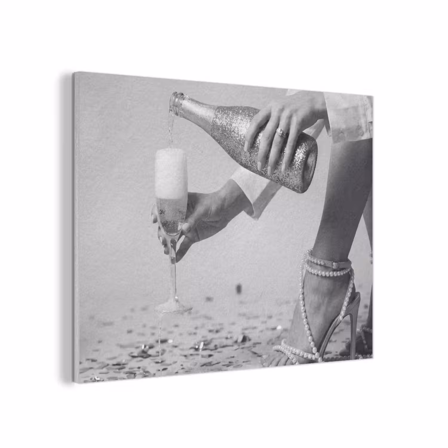 Feestelijk - Champagne - Discobal PET vilt klein -3d