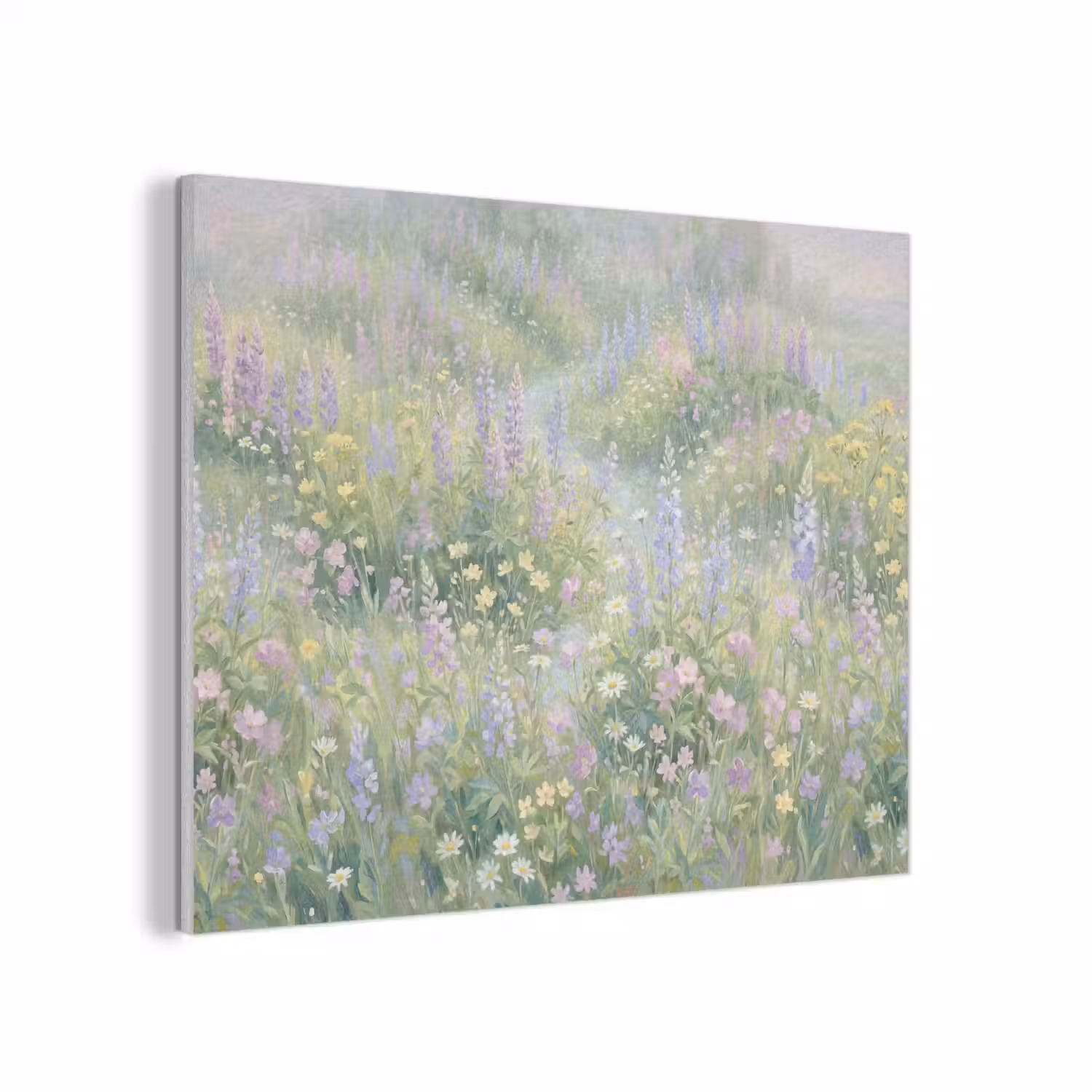 Bloemenveld - Heuvels - Kleurrijk PET vilt klein -3d