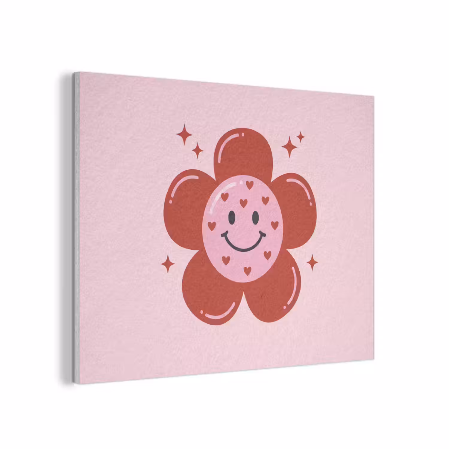 Bloem - Roze - Hartjes PET vilt klein -3d
