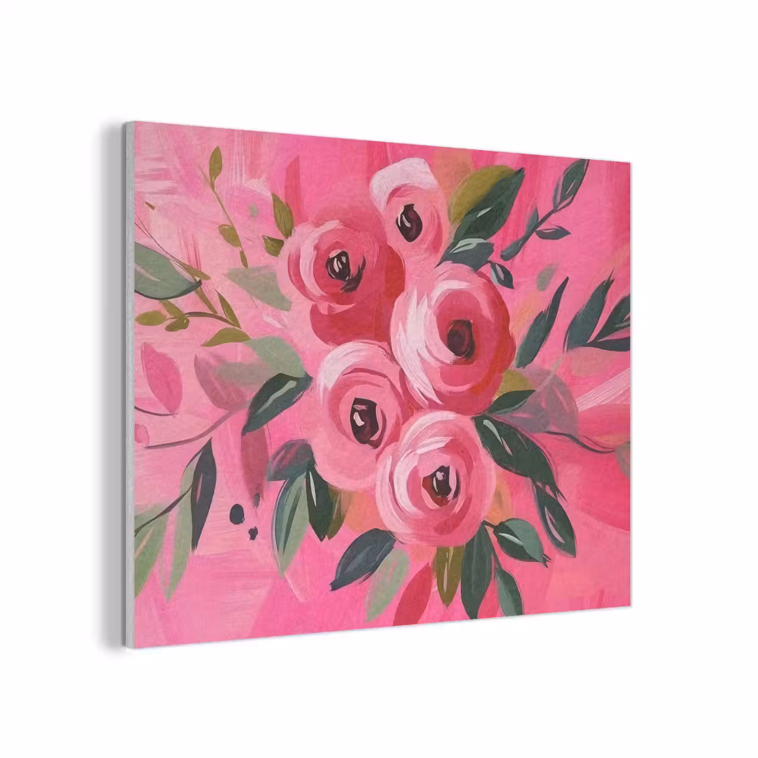 Bloemen - Verf - Roze PET vilt klein -3d