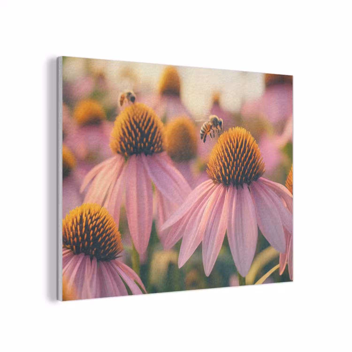 Bloemen - Paars - Bijen PET vilt klein -3d