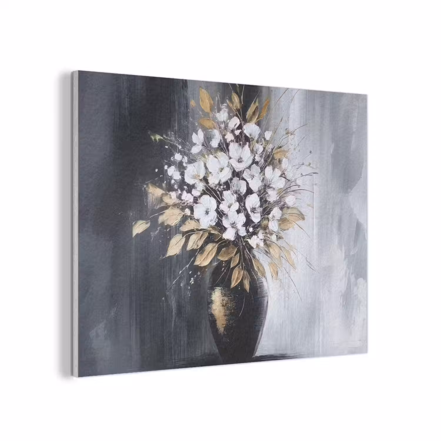 Bloemen - Wit - Vaas - Abstract PET vilt klein -3d