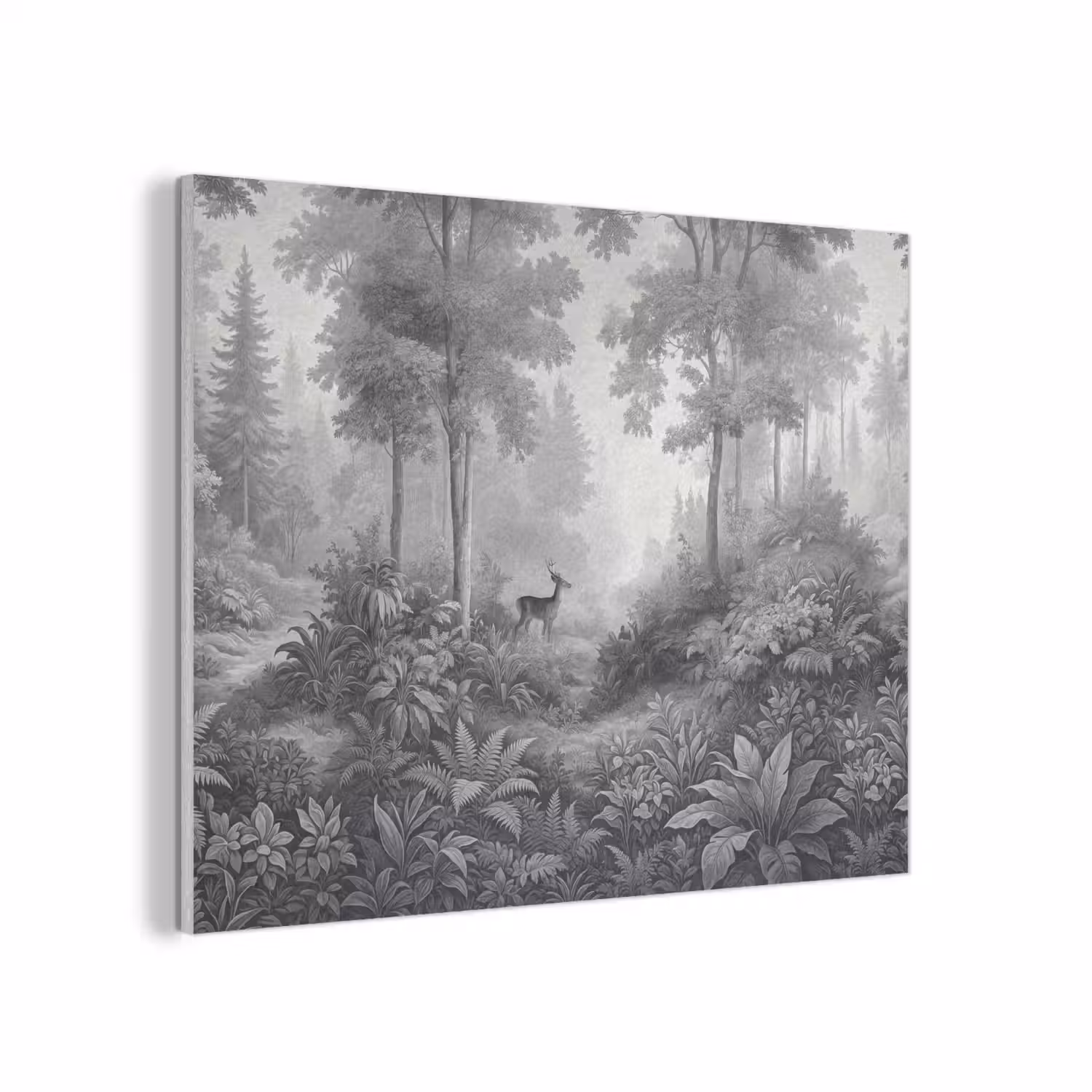Bos - Hert - Zwart - Wit PET vilt klein -3d