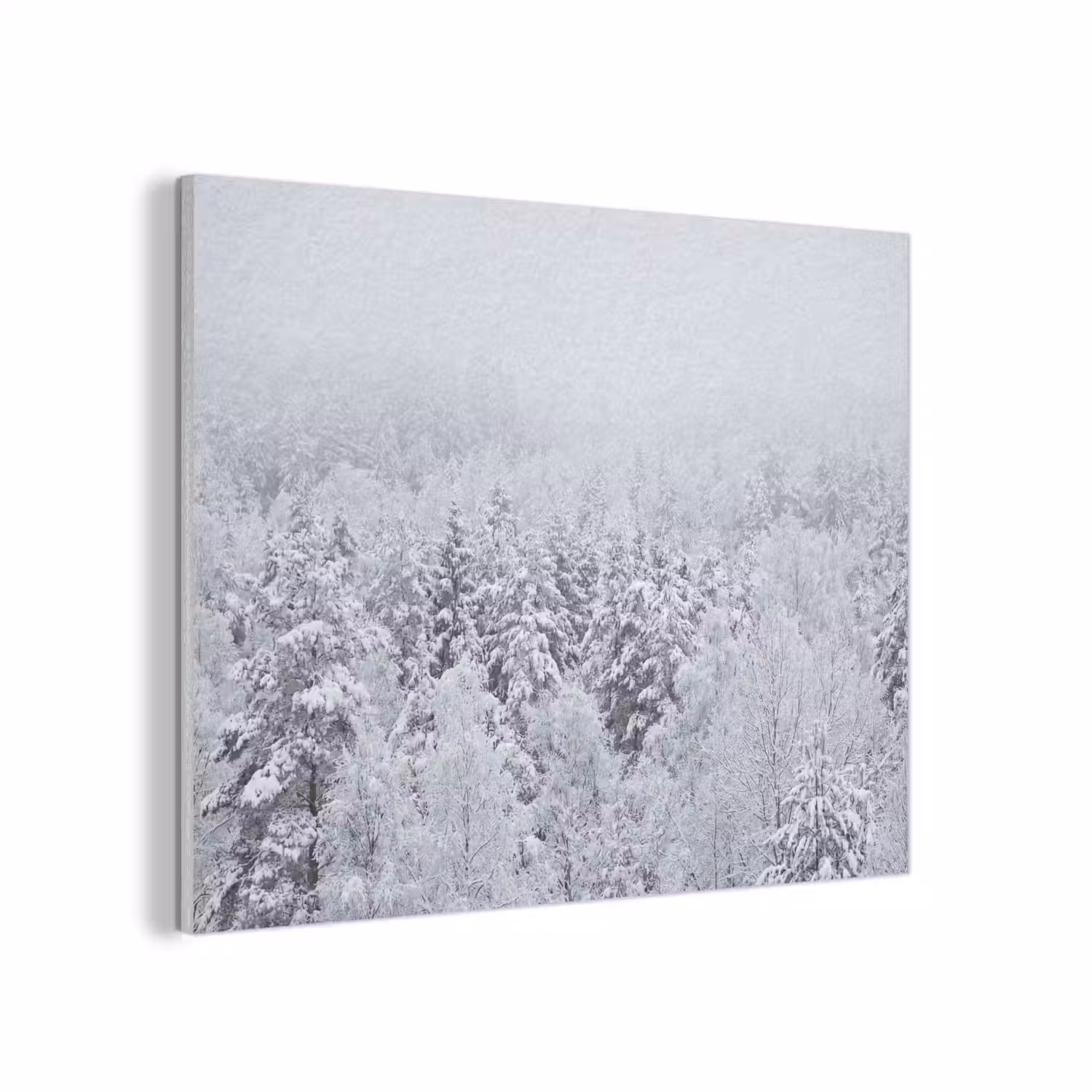 Bos - Sneeuw - Winter - Natuur - Wit PET vilt klein -3d