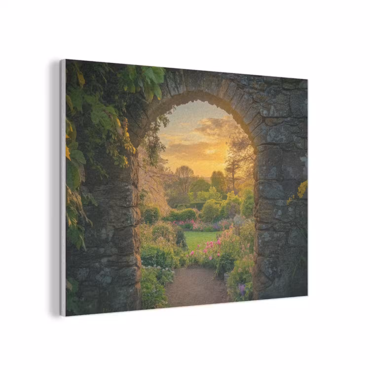 Poort - Planten - Zonsondergang PET vilt klein -3d