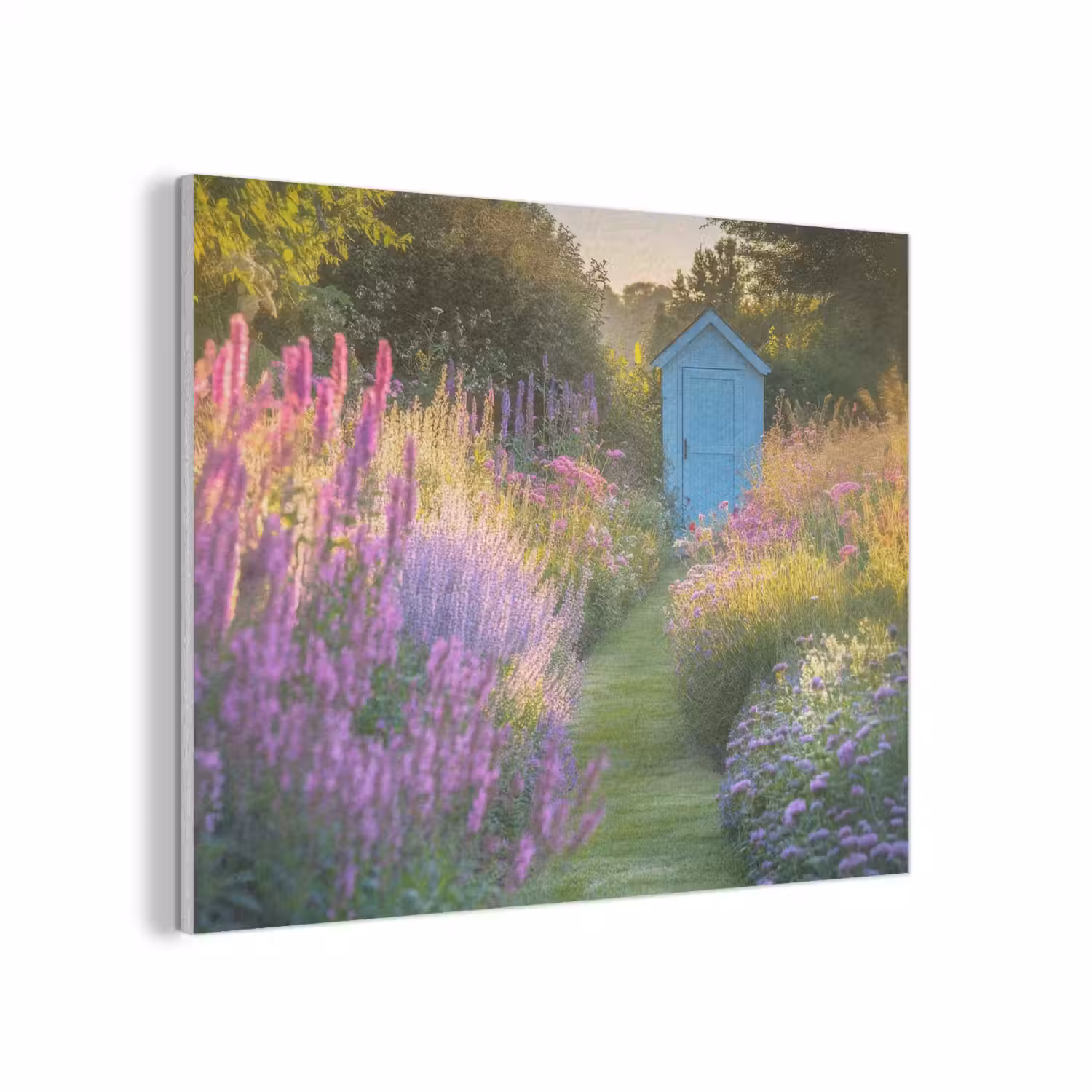 Tuinhuisje - Blauw - Bloemen PET vilt klein -3d
