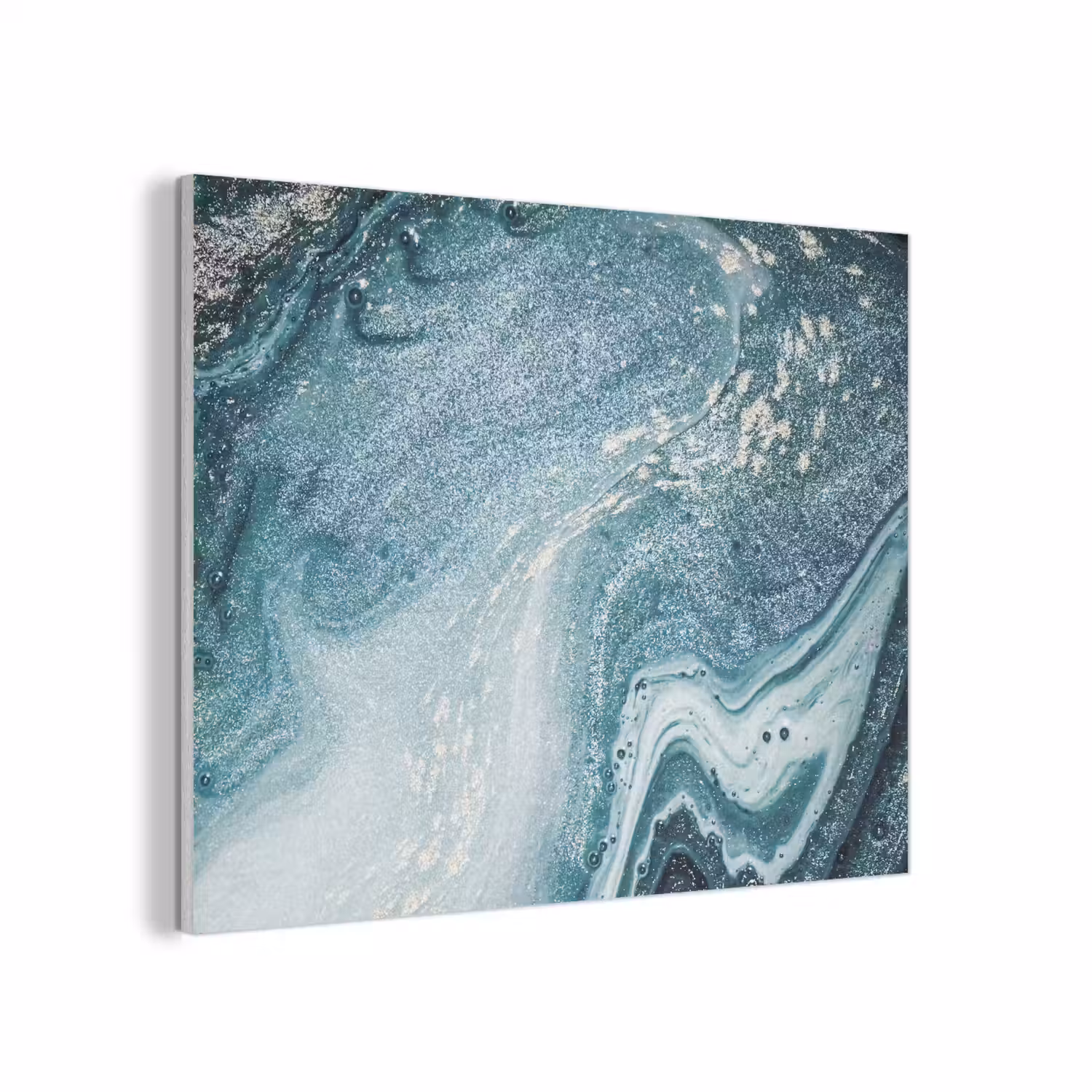 Edelstenen - Blauw - Natuur - Marmer - Abstract PET vilt klein -3d