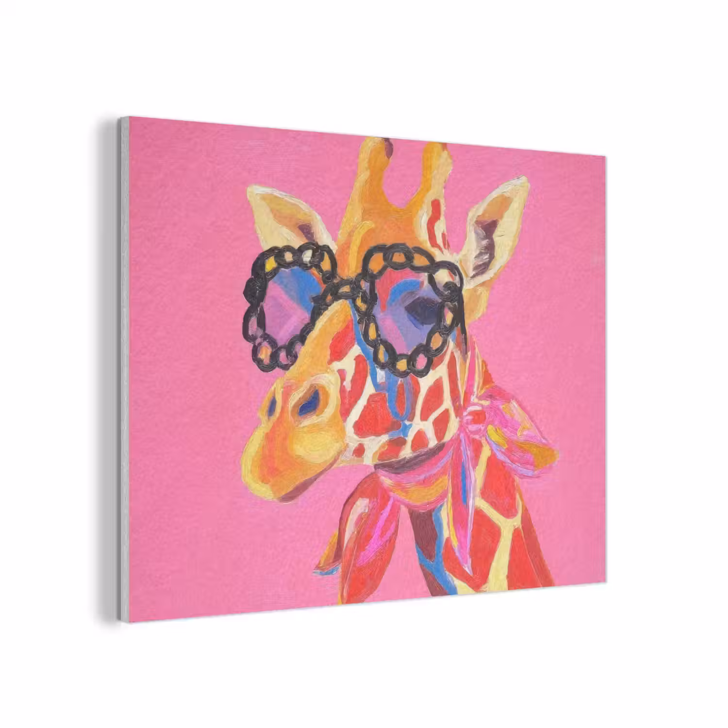 Giraf - Roze - Bril - Sjaal PET vilt klein -3d