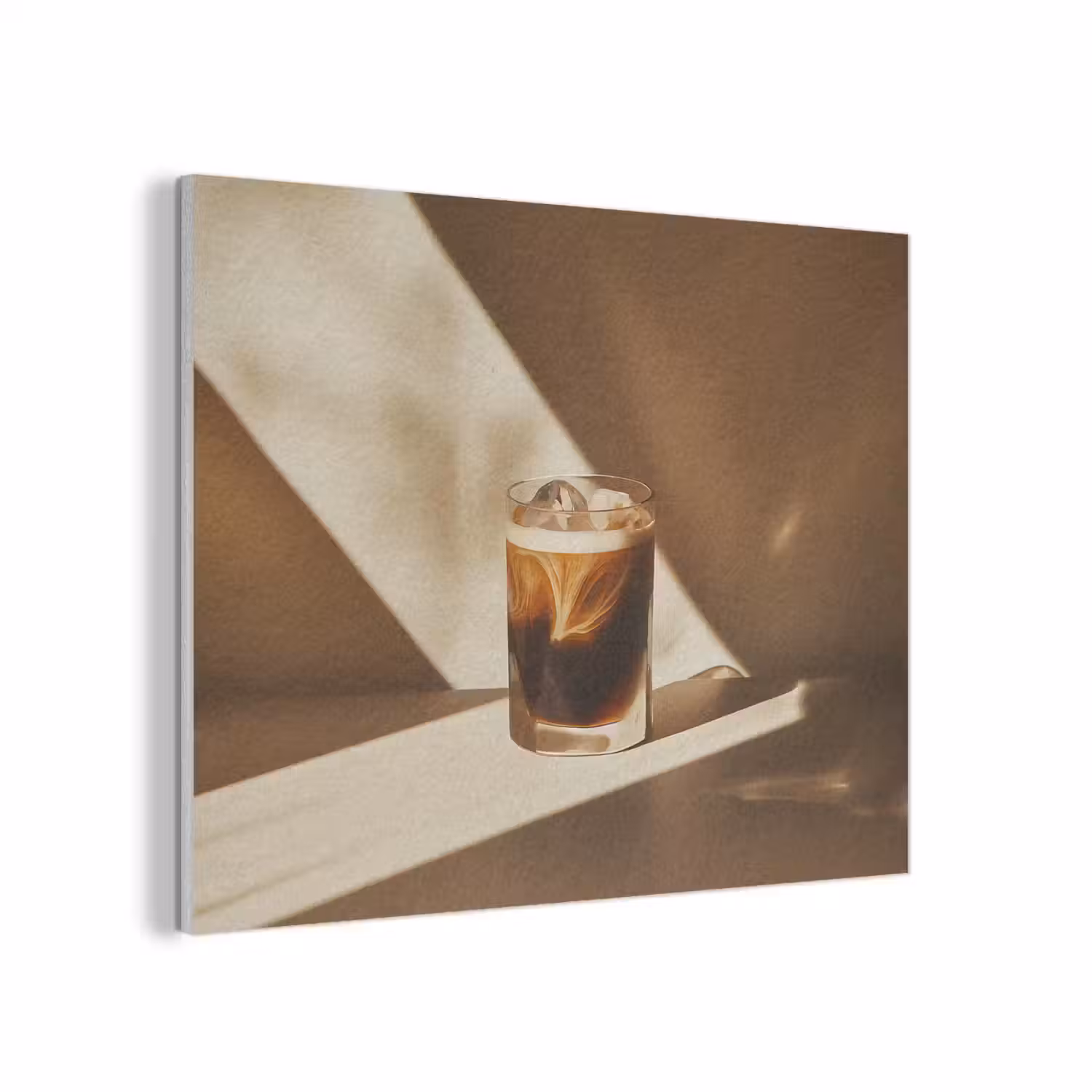 Glas - Ijskoffie - Schaduw - Bruin PET vilt klein -3d