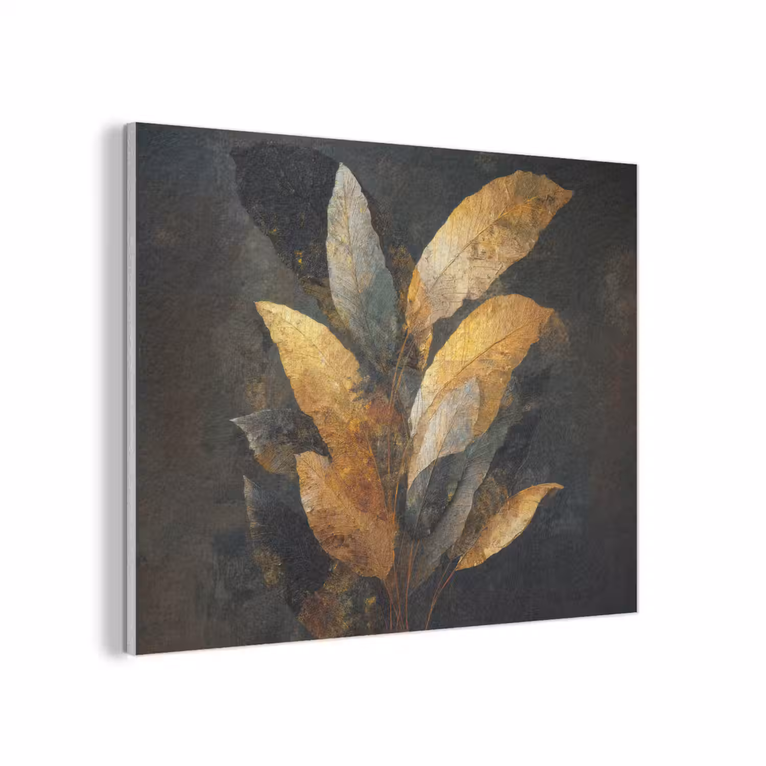 Gouden Bladcompositie β Botanische Luxe PET vilt klein -3d