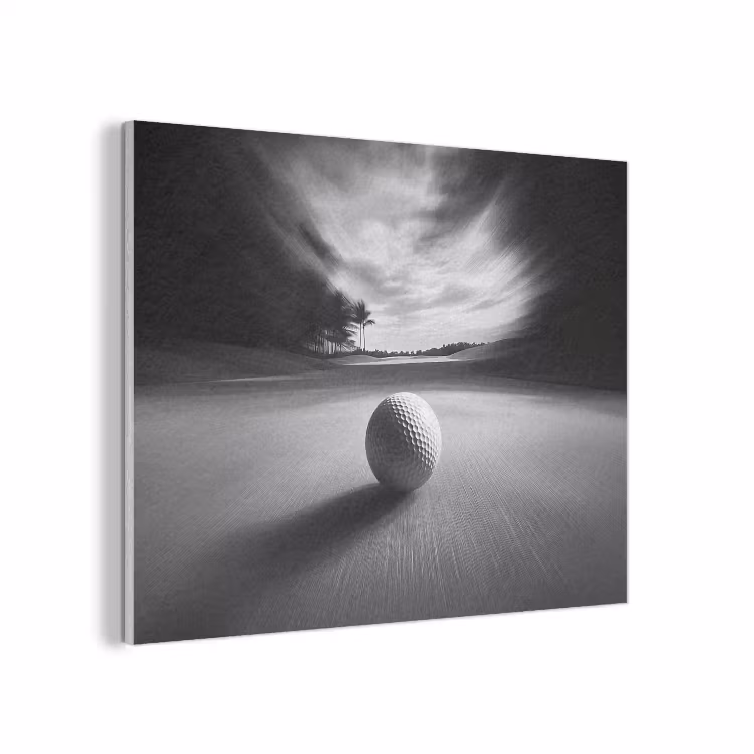Golfbal - Wazig - Zwart PET vilt klein -3d