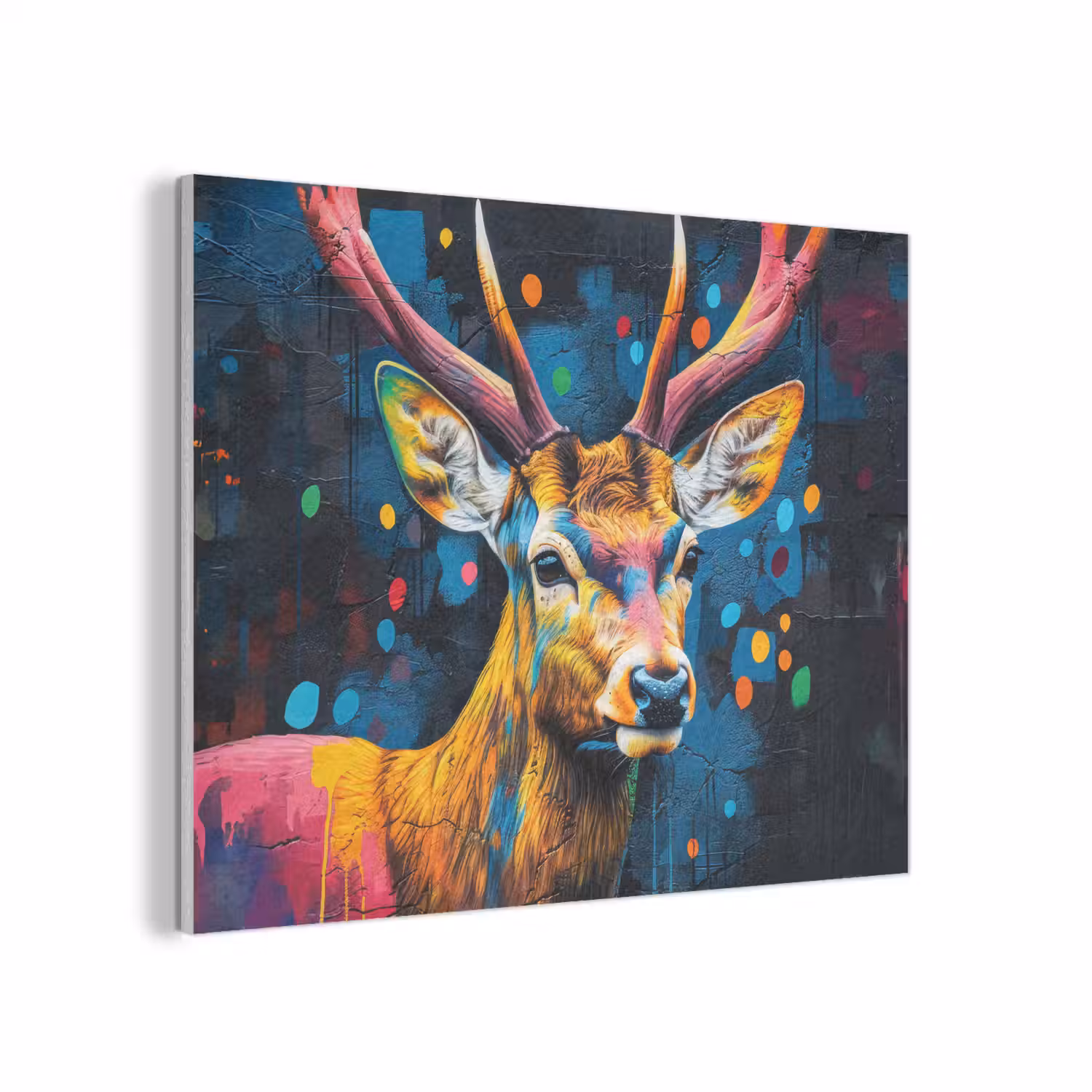 Graffiti - Hert - Dier - Kleurrijk PET vilt klein -3d