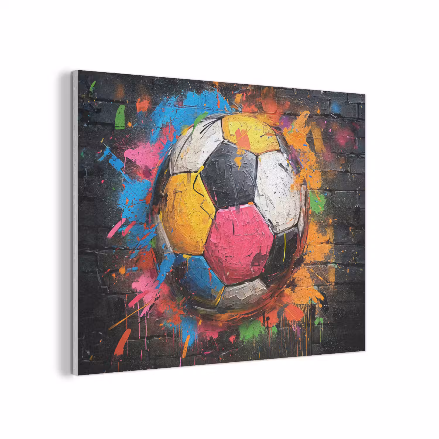 Graffiti - Voetbal - Muur - Street art - Sport PET vilt klein -3d