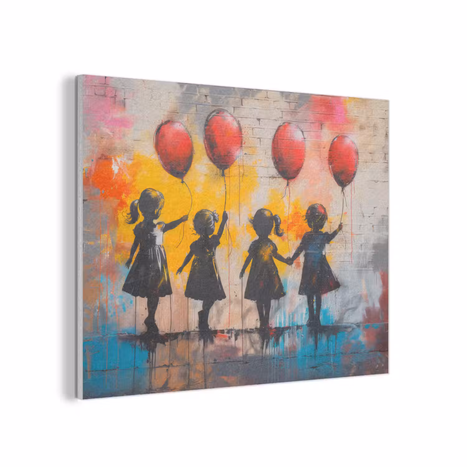 Graffiti - Kinderen - Street art - Ballon - Banksy PET vilt klein -3d