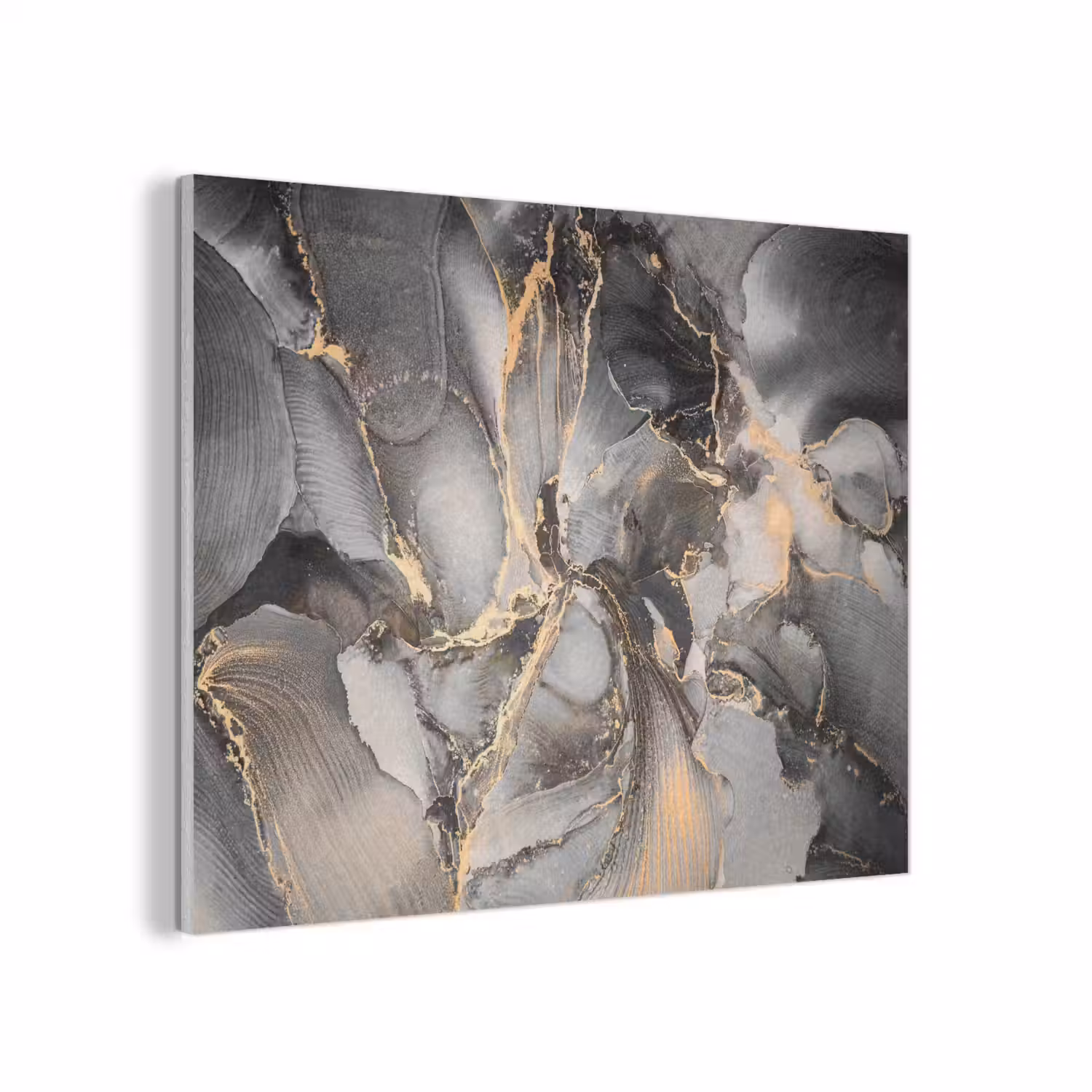 Grijs - Luxe - Goud - Marmer PET vilt klein -3d