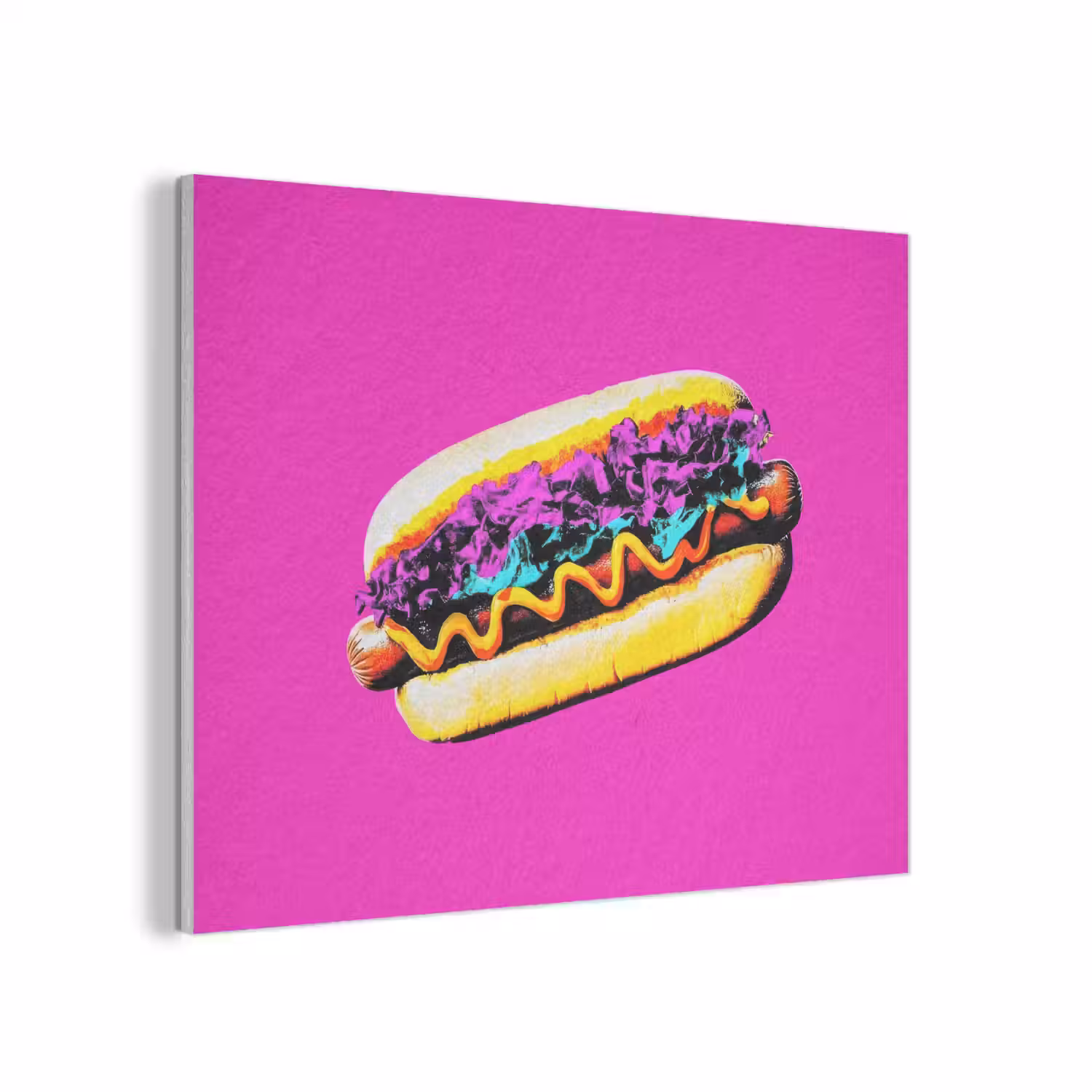 Hotdog - Roze - Retro PET vilt klein -3d