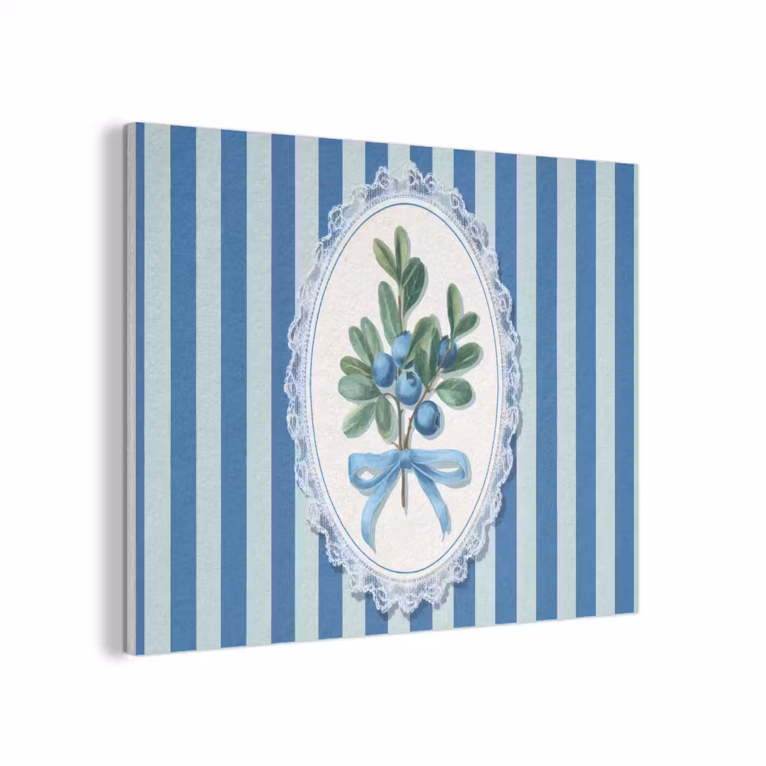 Illustratie - Bessen - Blauw - Strepen PET vilt klein -3d