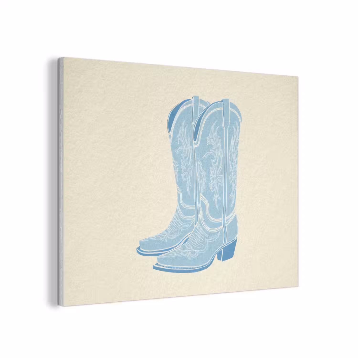 Illustratie - Cowboylaarzen - Patroon PET vilt klein -3d