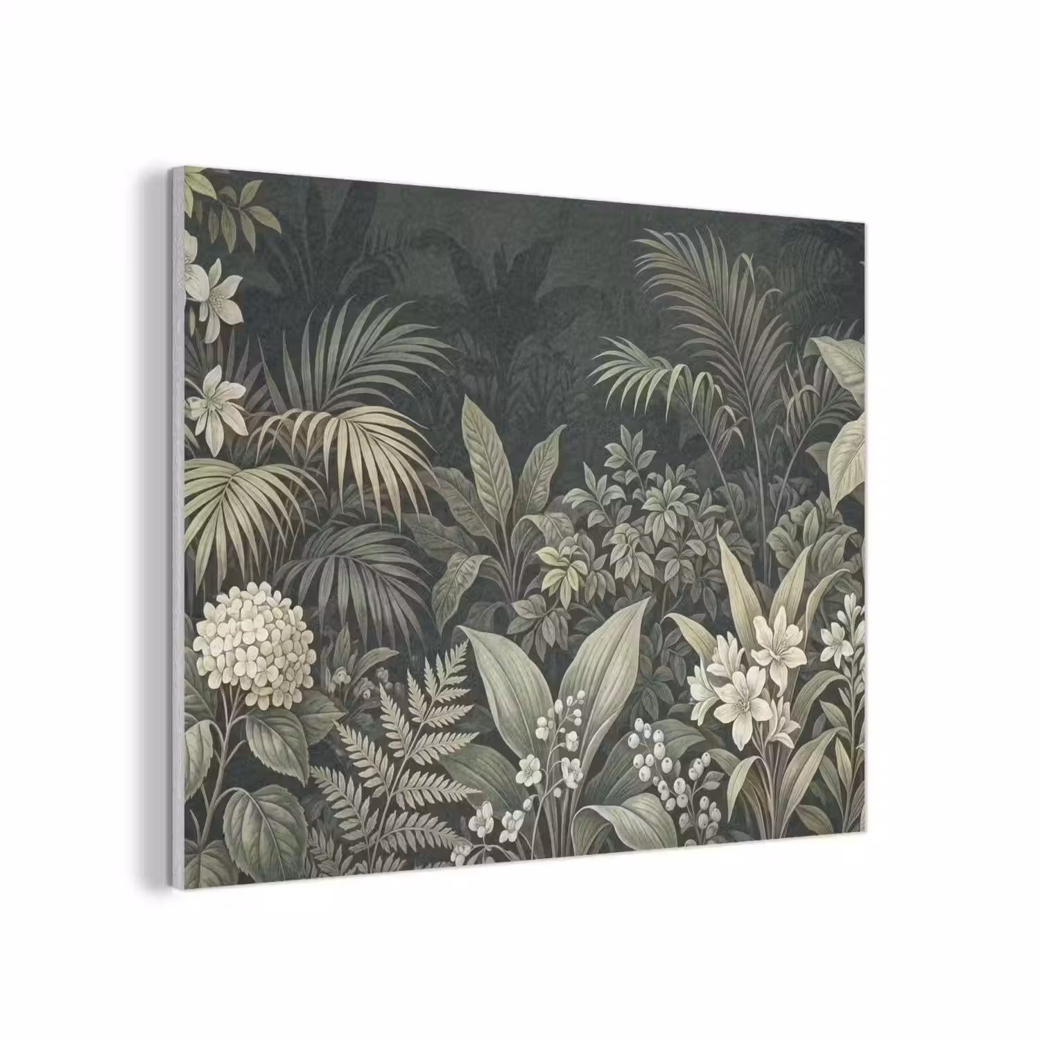 Jungle - Bladeren - Botanisch - Groen PET vilt klein -3d