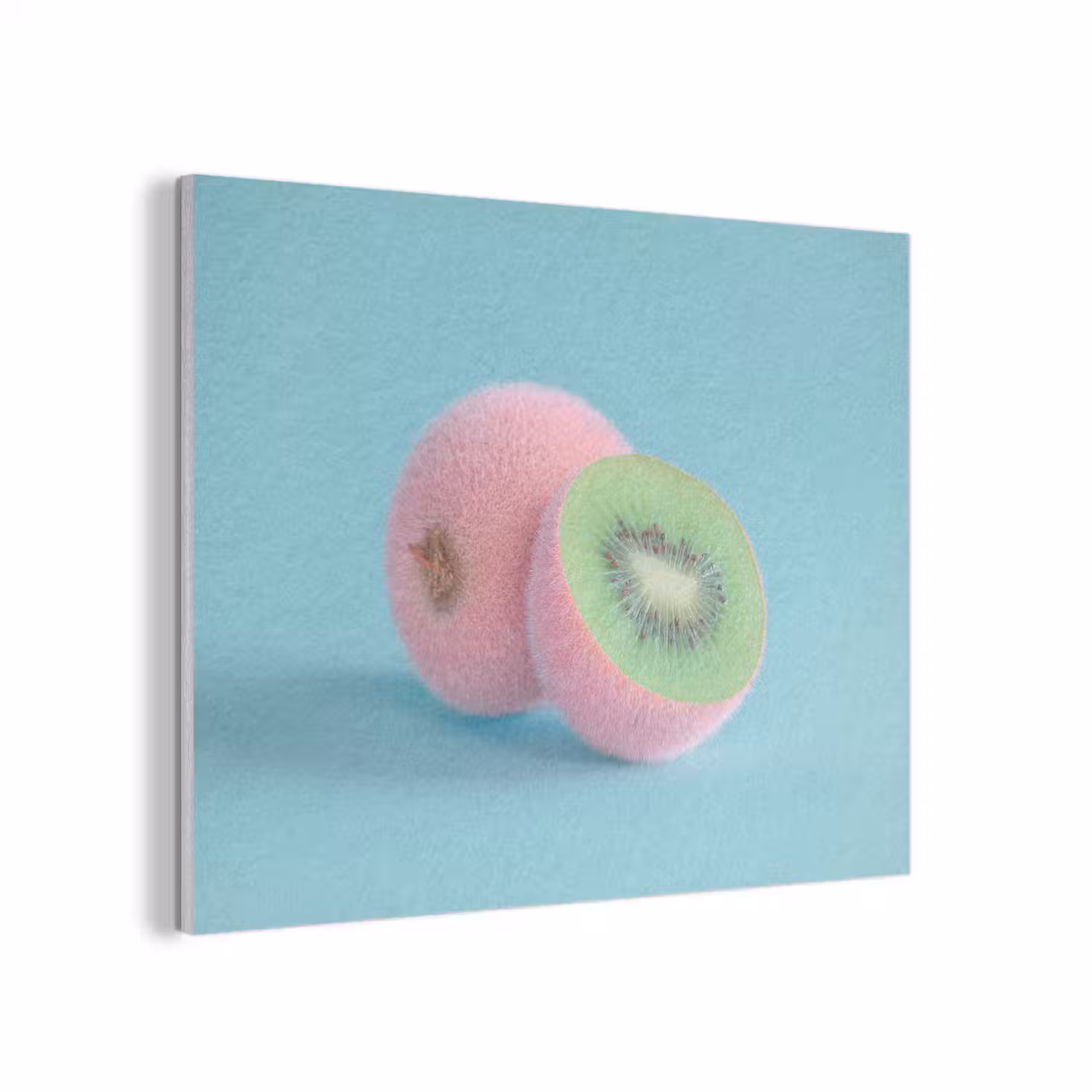 Kiwi - Blauw - Surrealistisch PET vilt klein -3d