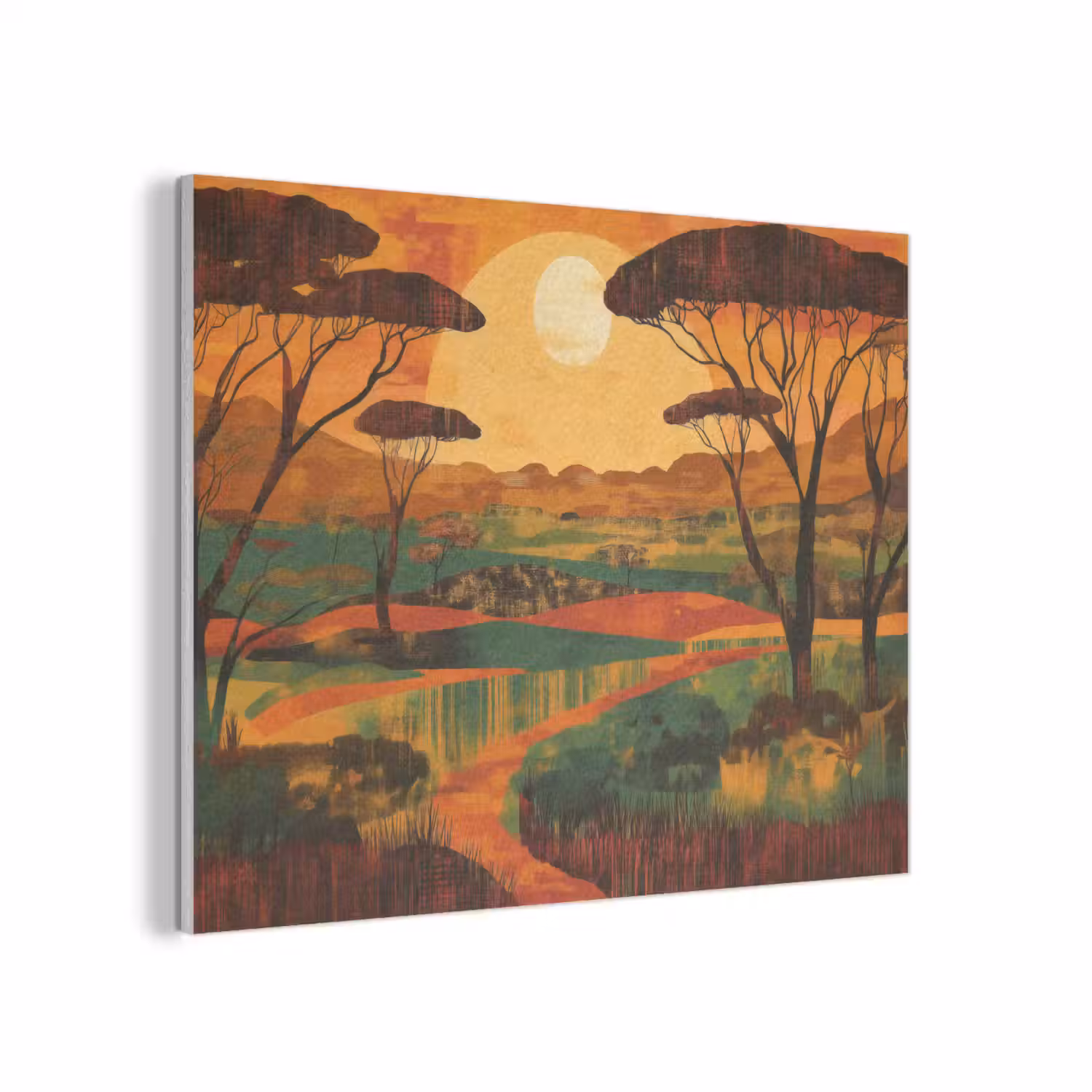 Landschap - Afrikaans - Zon PET vilt klein -3d