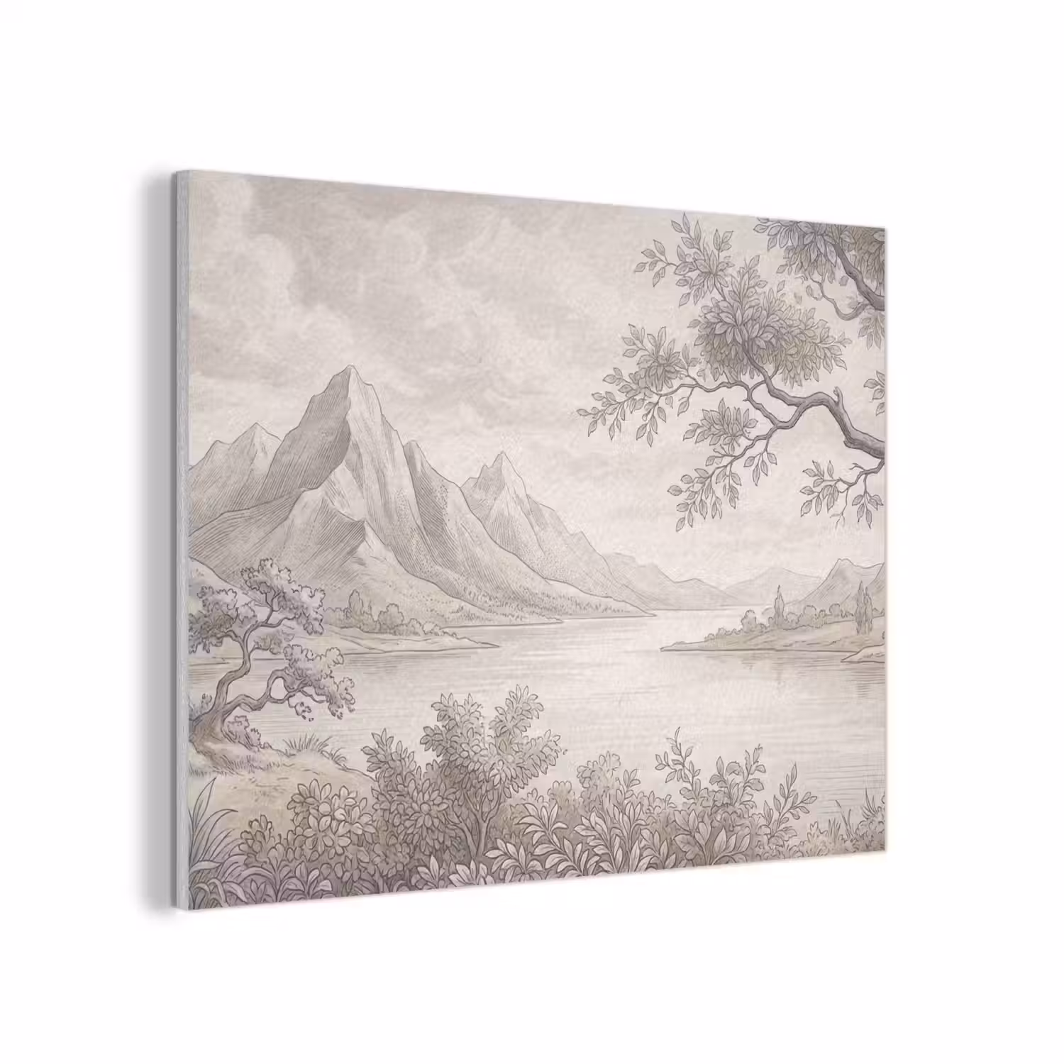 Landschap - Bergen - Meer - Natuur PET vilt klein -3d