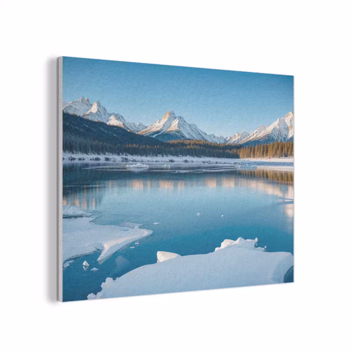 Landschap - Winter - Meer - Bergen - Uitzicht - IJs PET vilt klein -3d