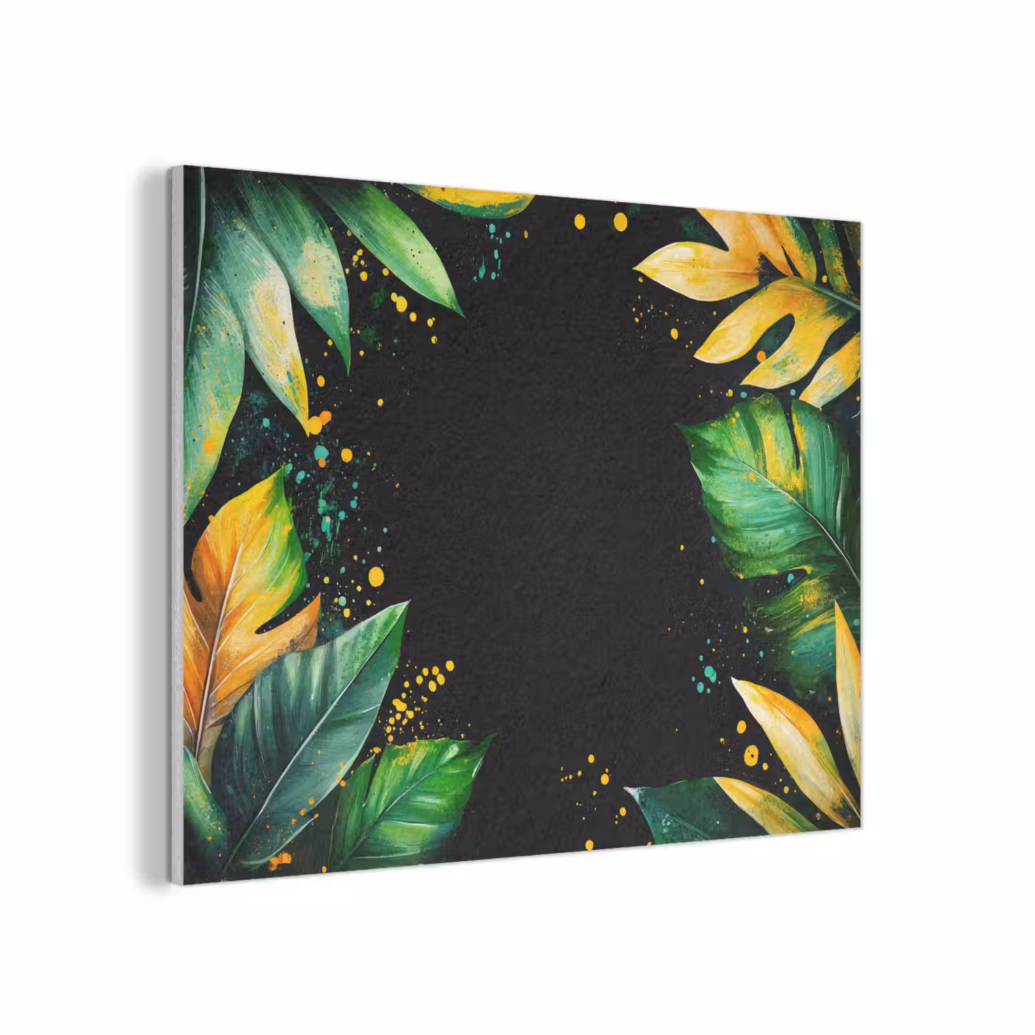 Bladeren - Groen - Geel - Verf - Jungle PET vilt klein -3d