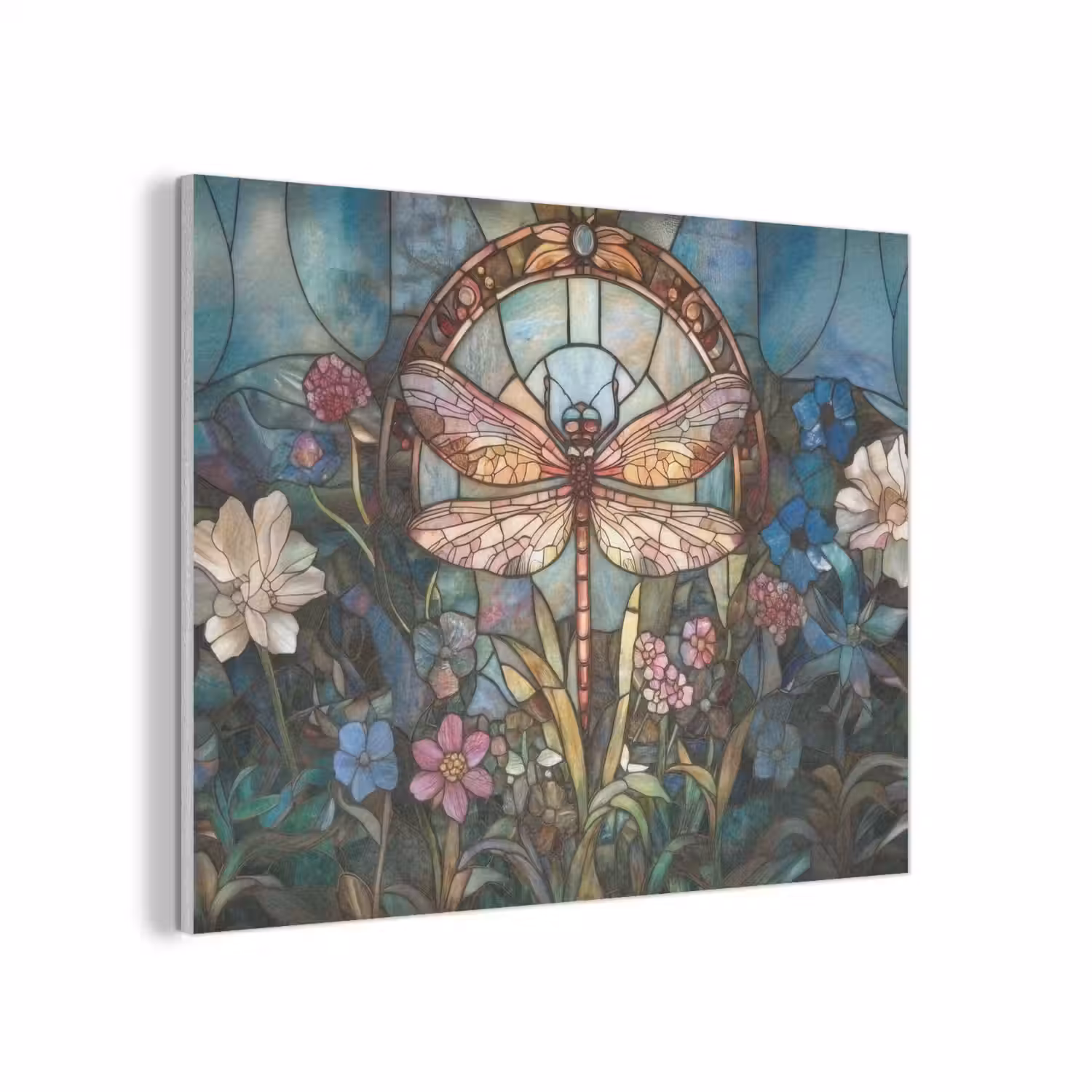 Libelle - Mozaïek - Bloemen - Kleurrijk PET vilt klein -3d