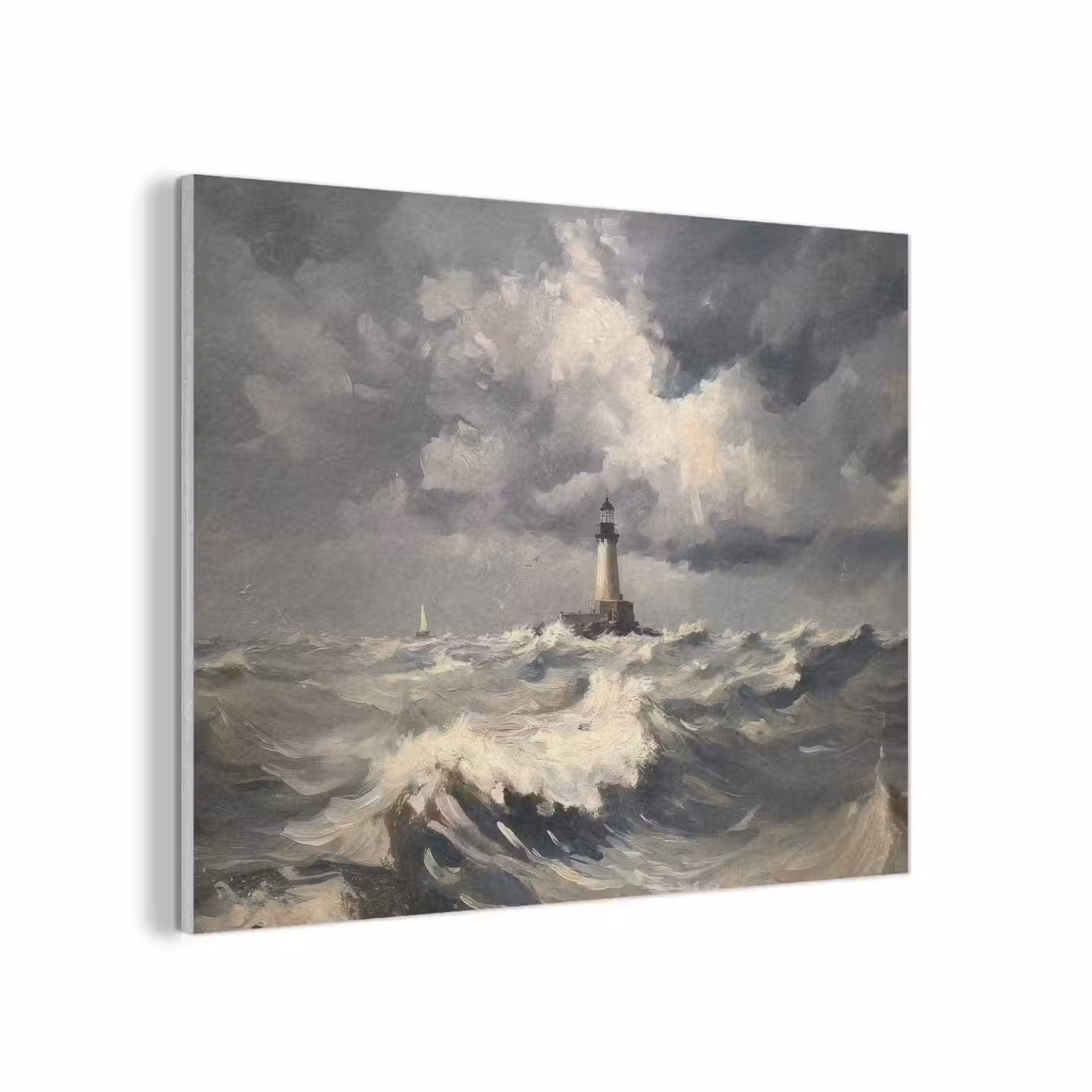 Vuurtoren - Golven - Storm PET vilt klein -3d