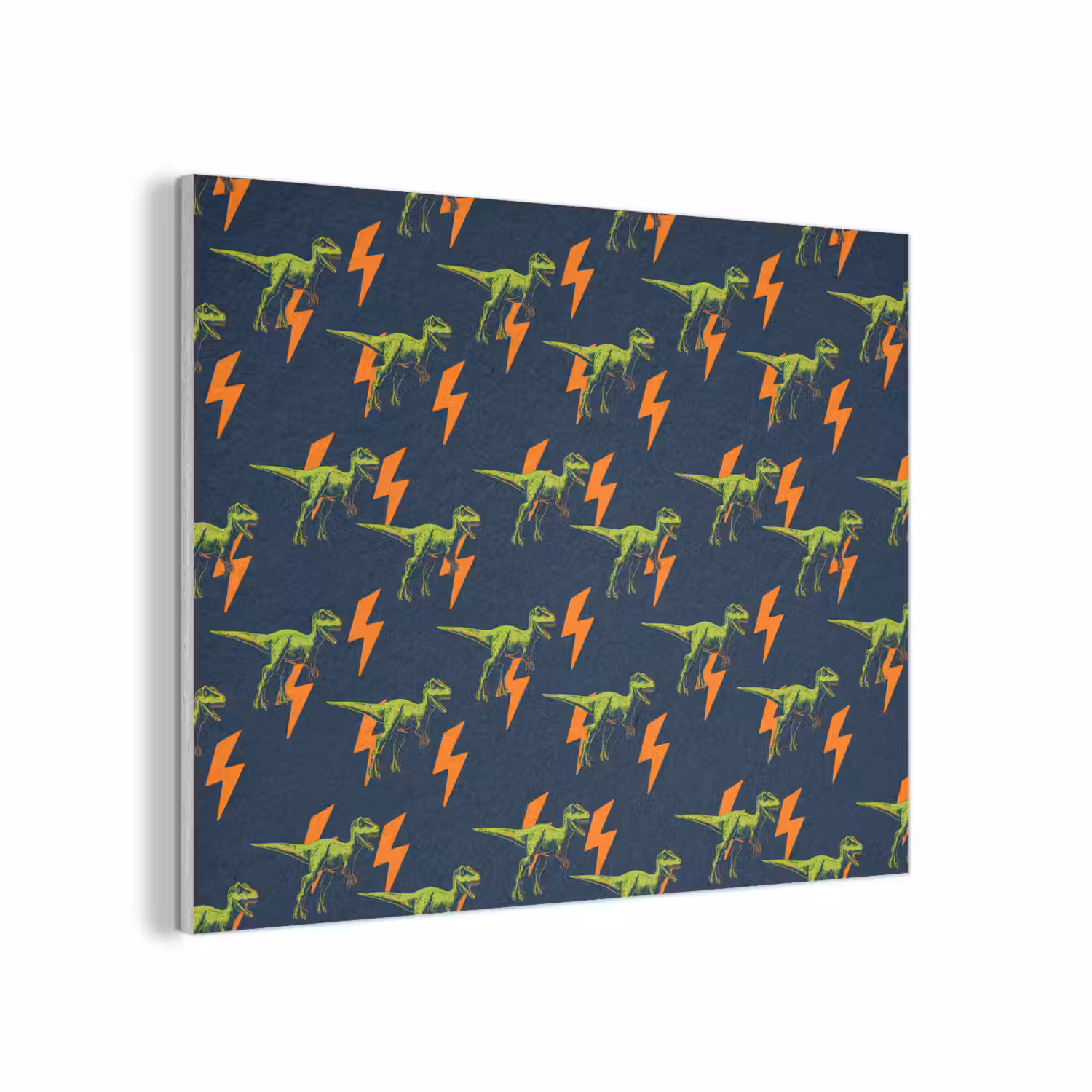 Bliksemschichten - Oranje - Dinosaurussen PET vilt klein -3d