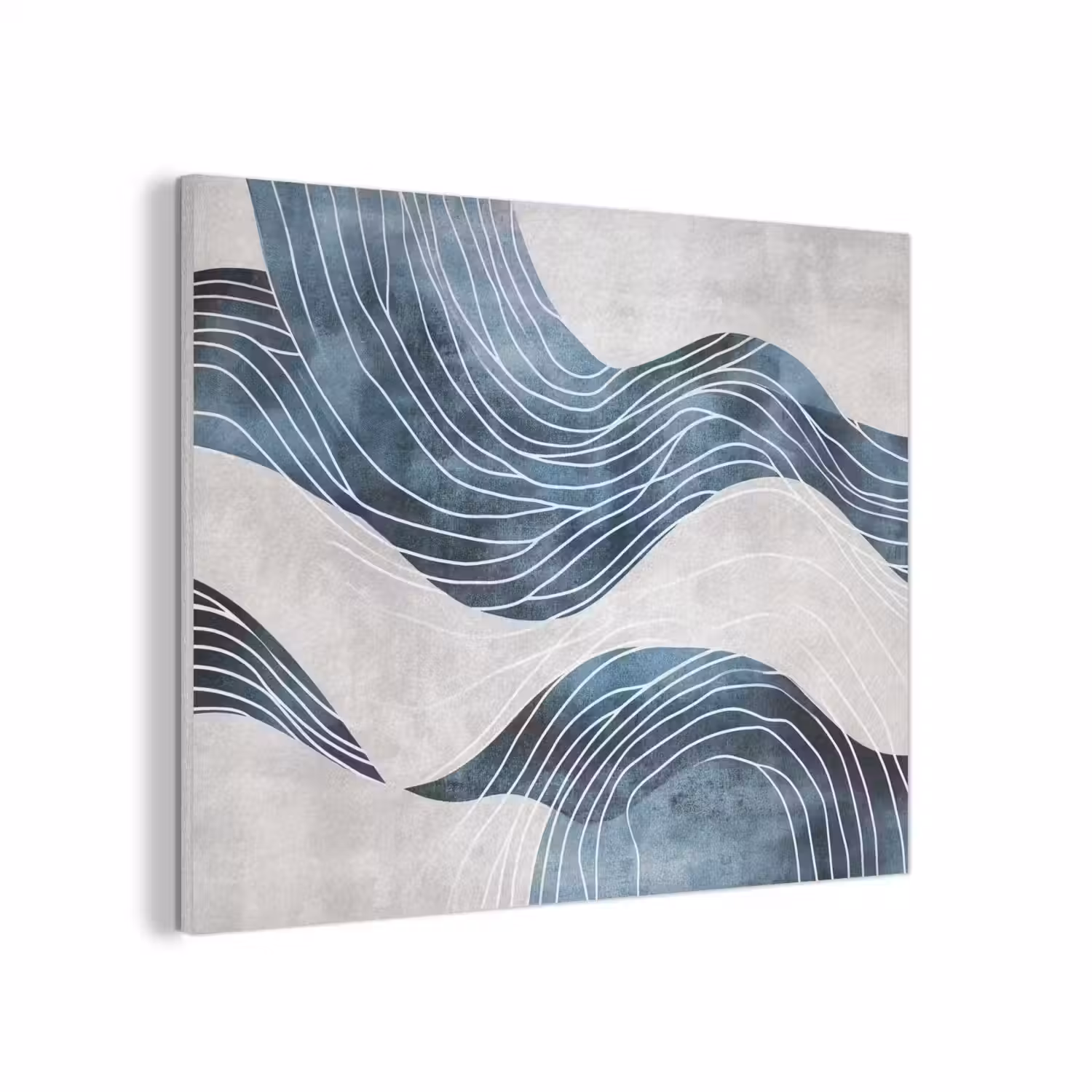 Lijnen - Golven - Abstract - Blauw PET vilt klein -3d