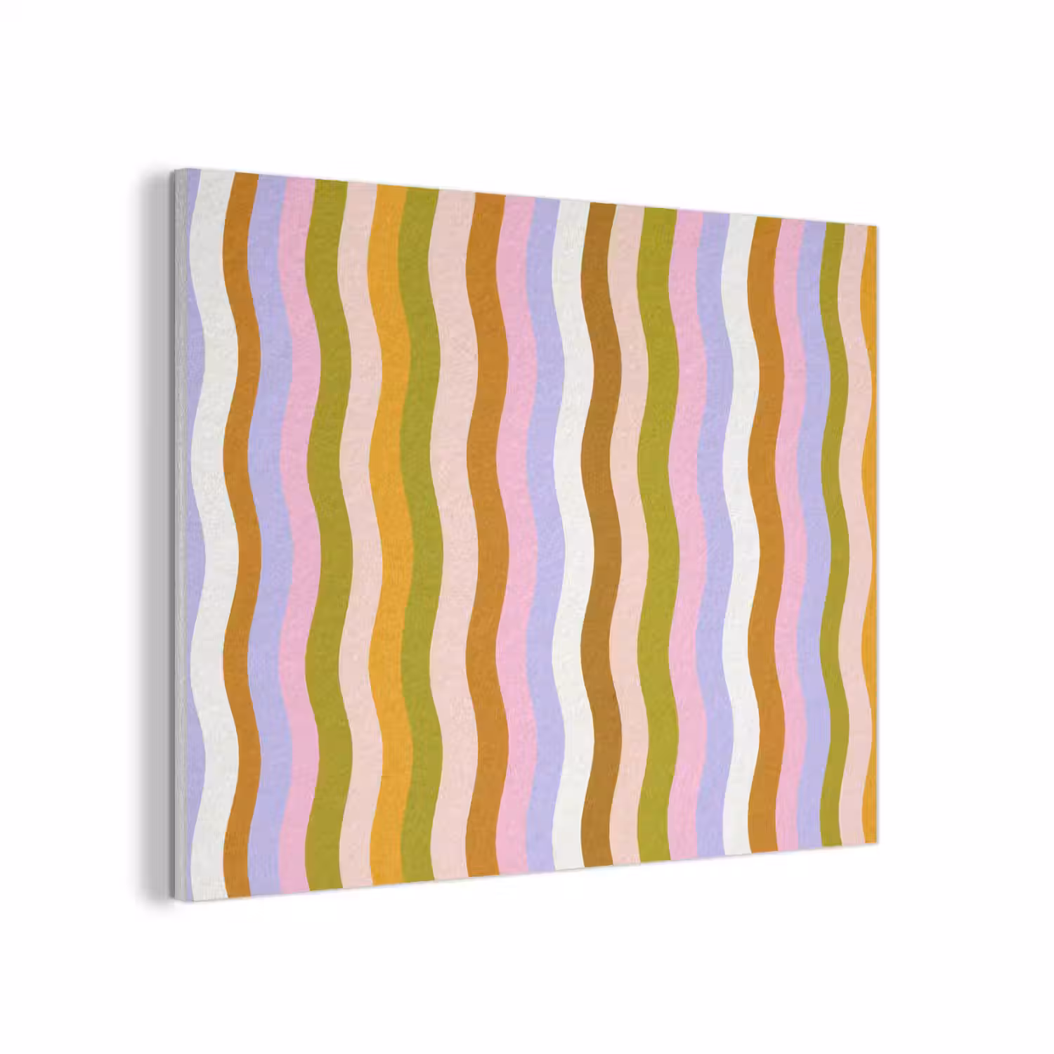 lijnen - Golven - Pastelkleuren - Patroon PET vilt klein -3d