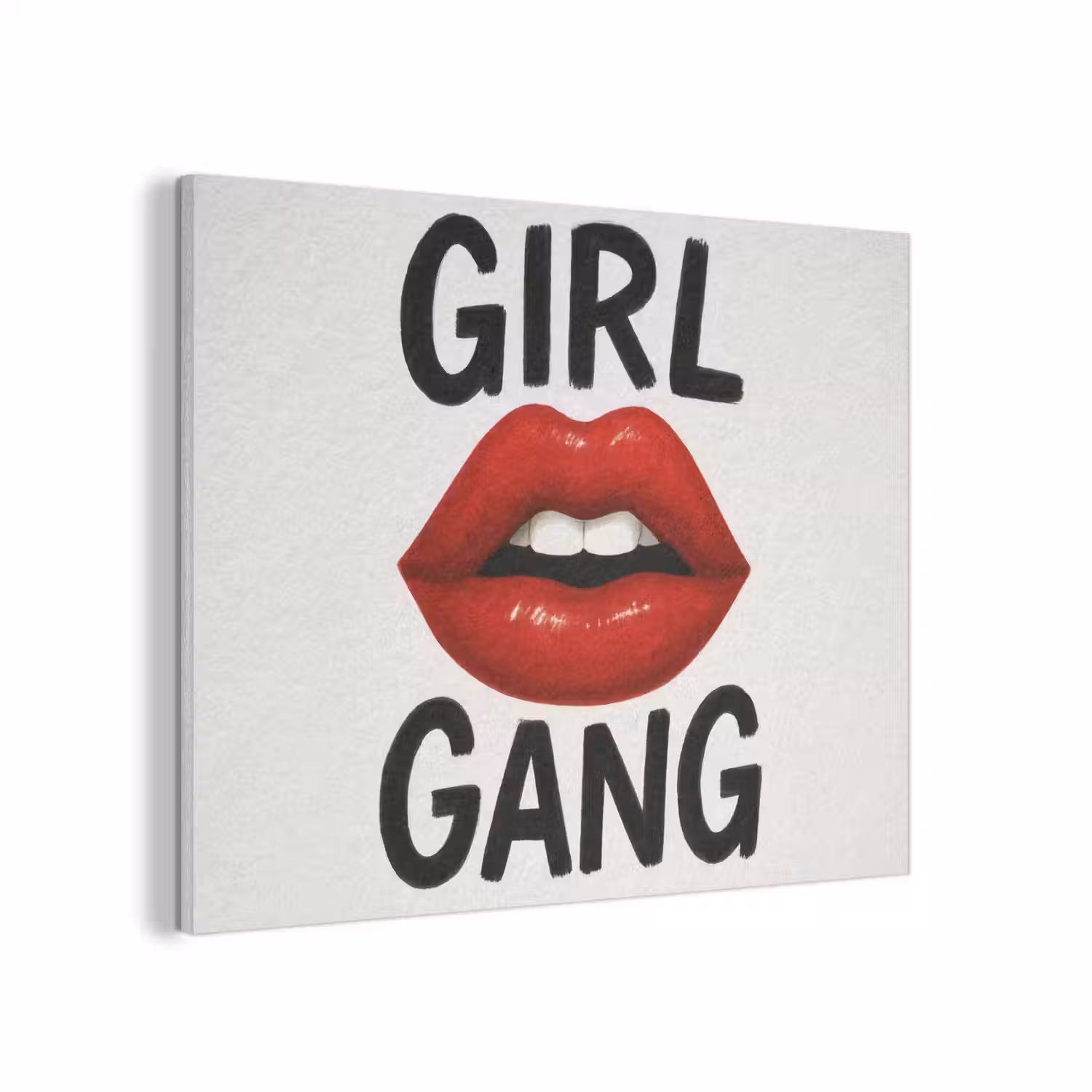 Lip - Girl - Rood - Letters PET vilt klein -3d