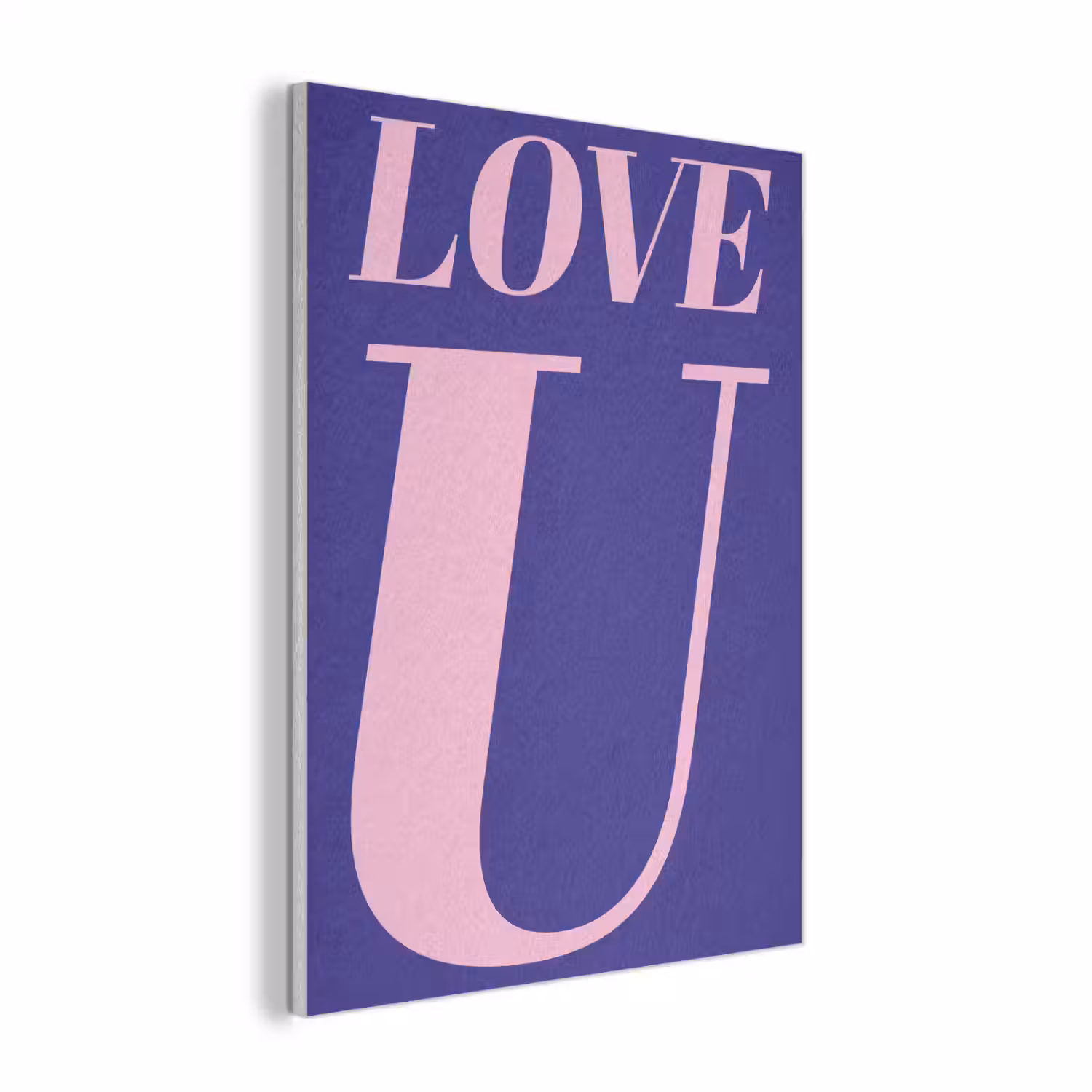 Love - Blauw - Valentijn PET vilt klein -3d
