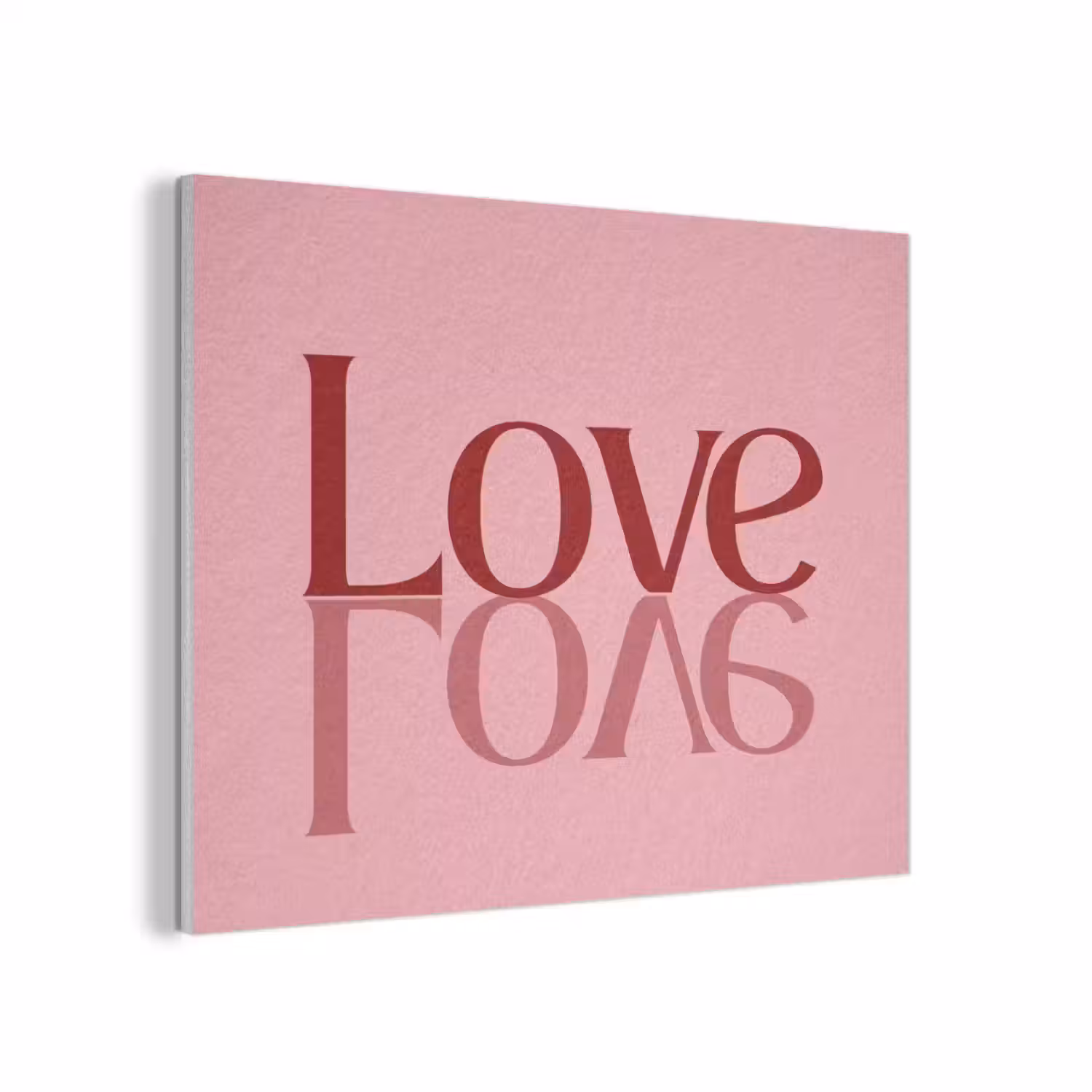 Love - Roze - Spiegeling PET vilt klein -3d