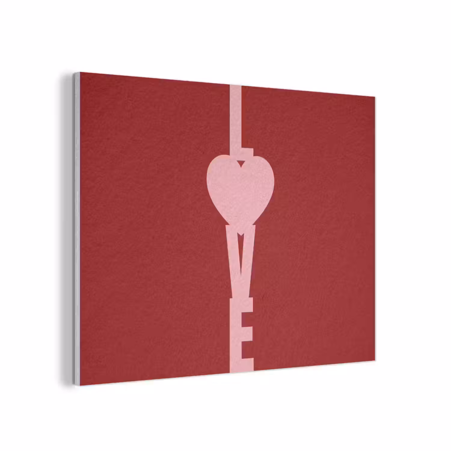 Love - Rood - Blokletters PET vilt klein -3d