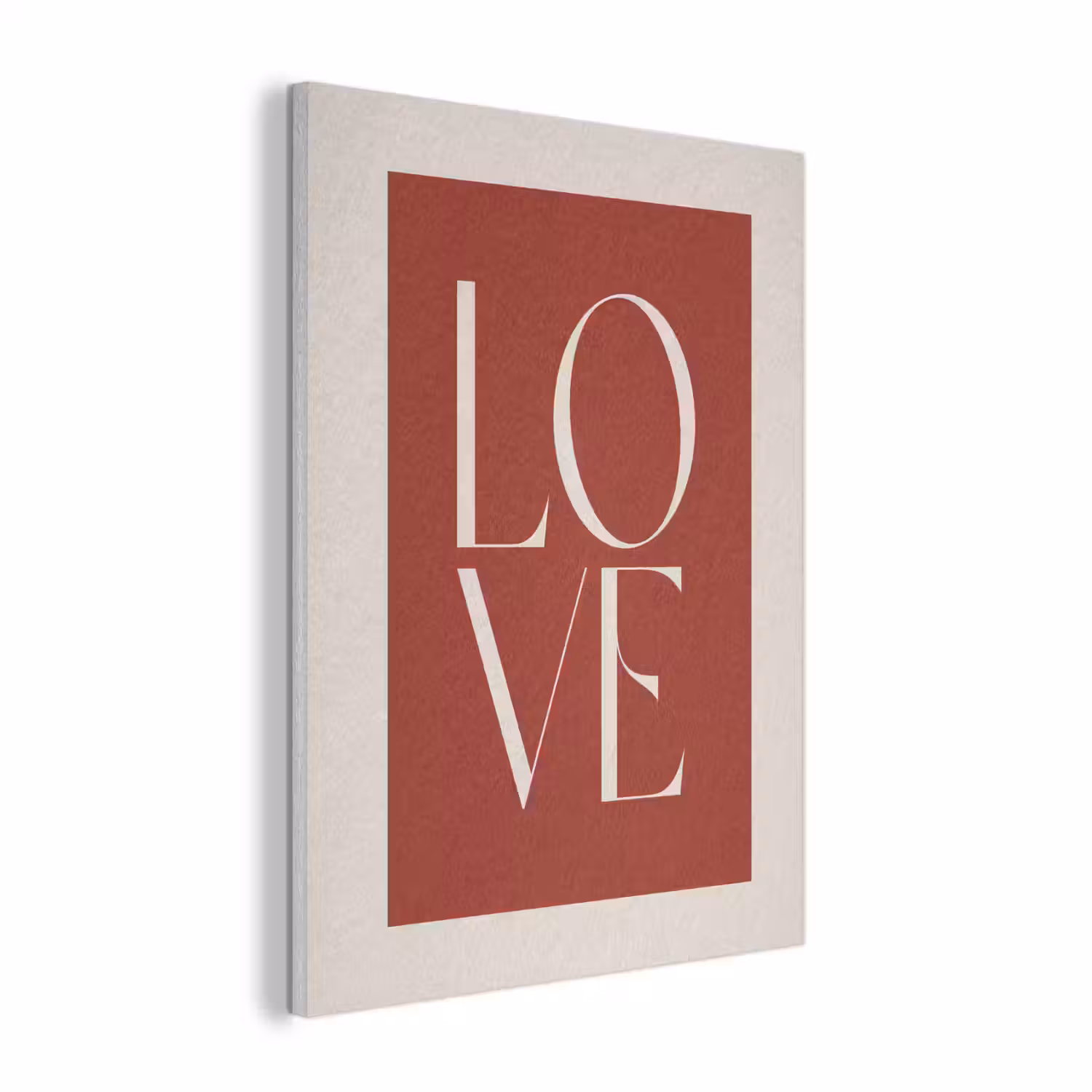 Love - Rood - Minimalistisch PET vilt klein -3d