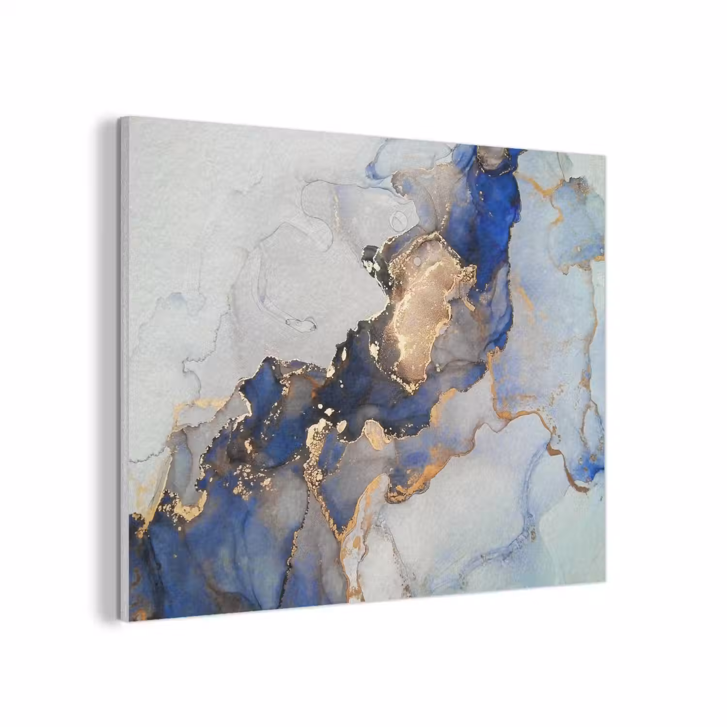 Marmer - Blauw - Goud PET vilt klein -3d