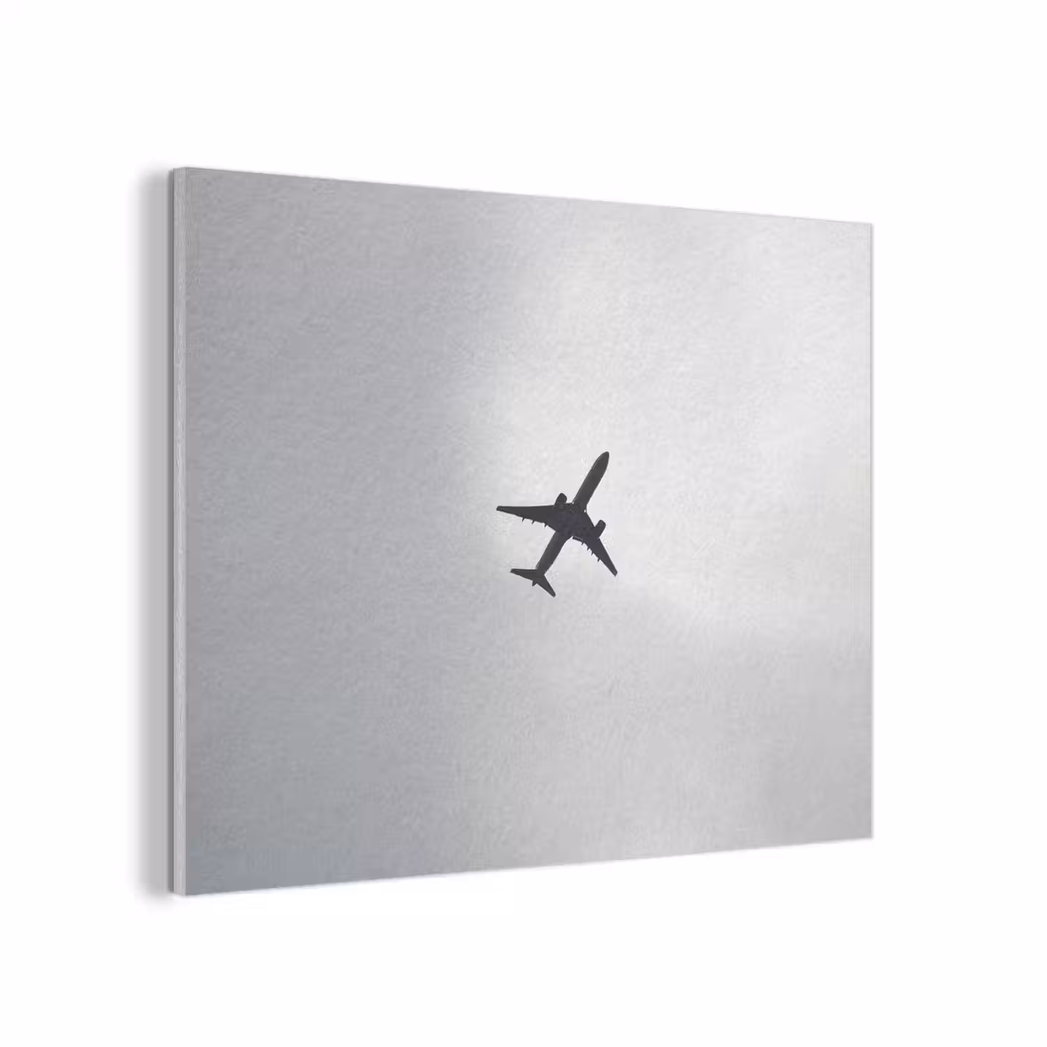 Minimalistisch - Silhouet - Zwart - Vliegtuig PET vilt klein -3d