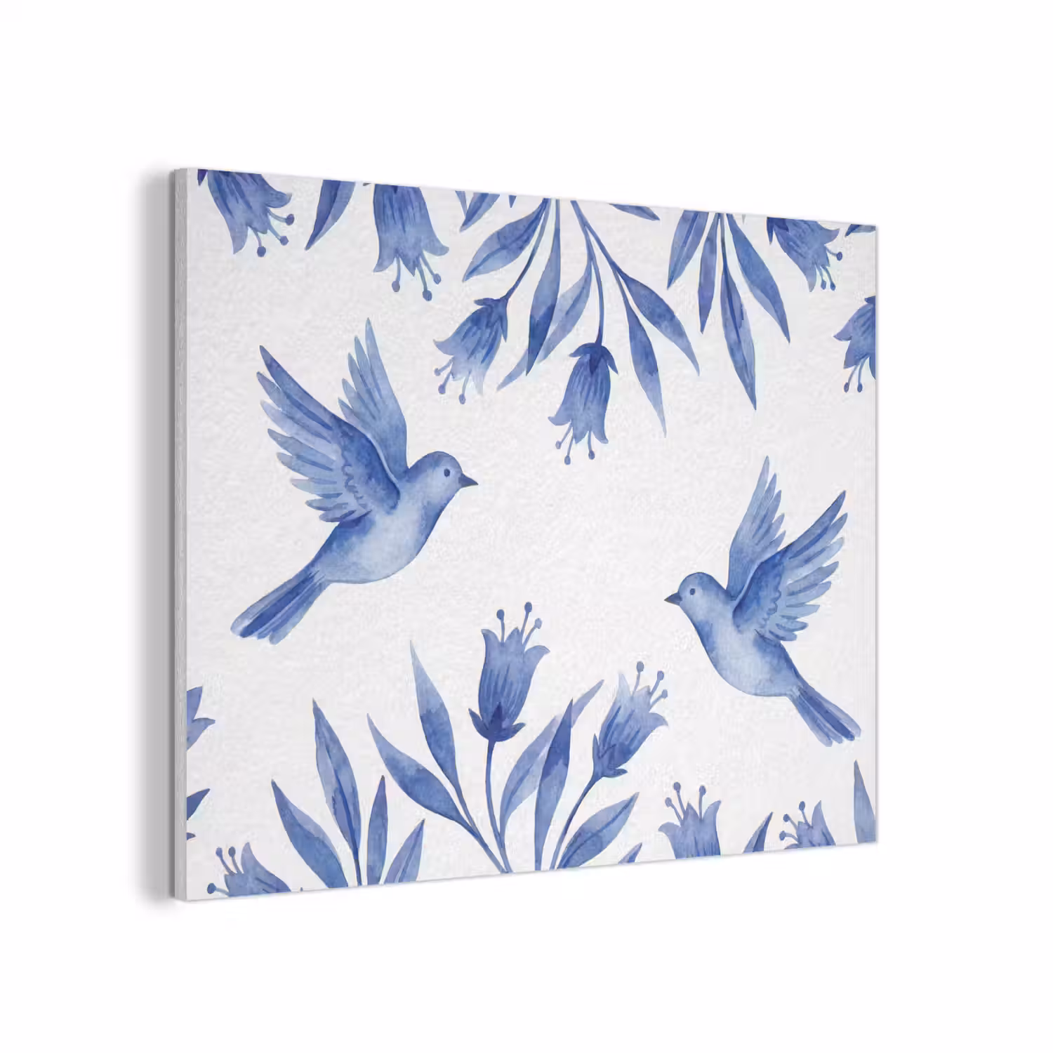 Modern - Vogels - Delfts - Blauw PET vilt klein -3d