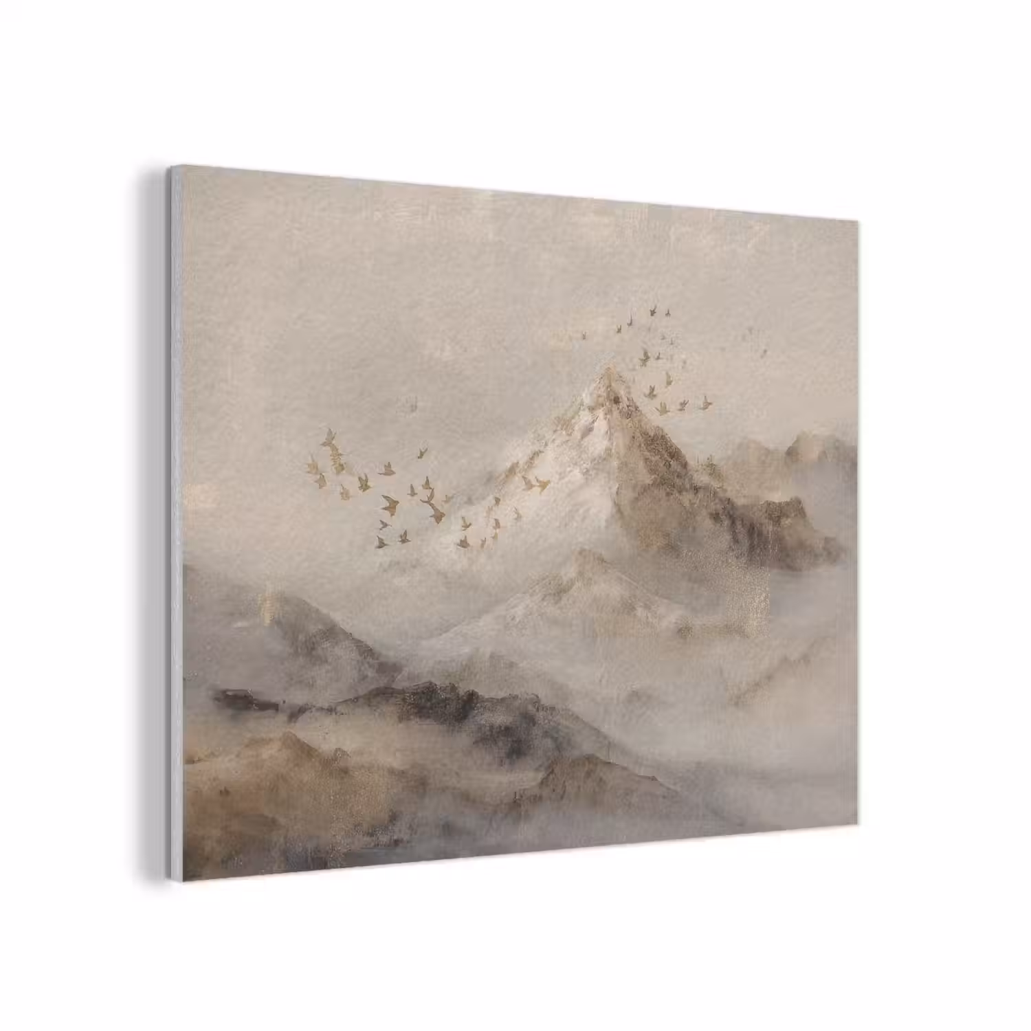 Berglandschap - Mist - Penseelstreken PET vilt klein -3d