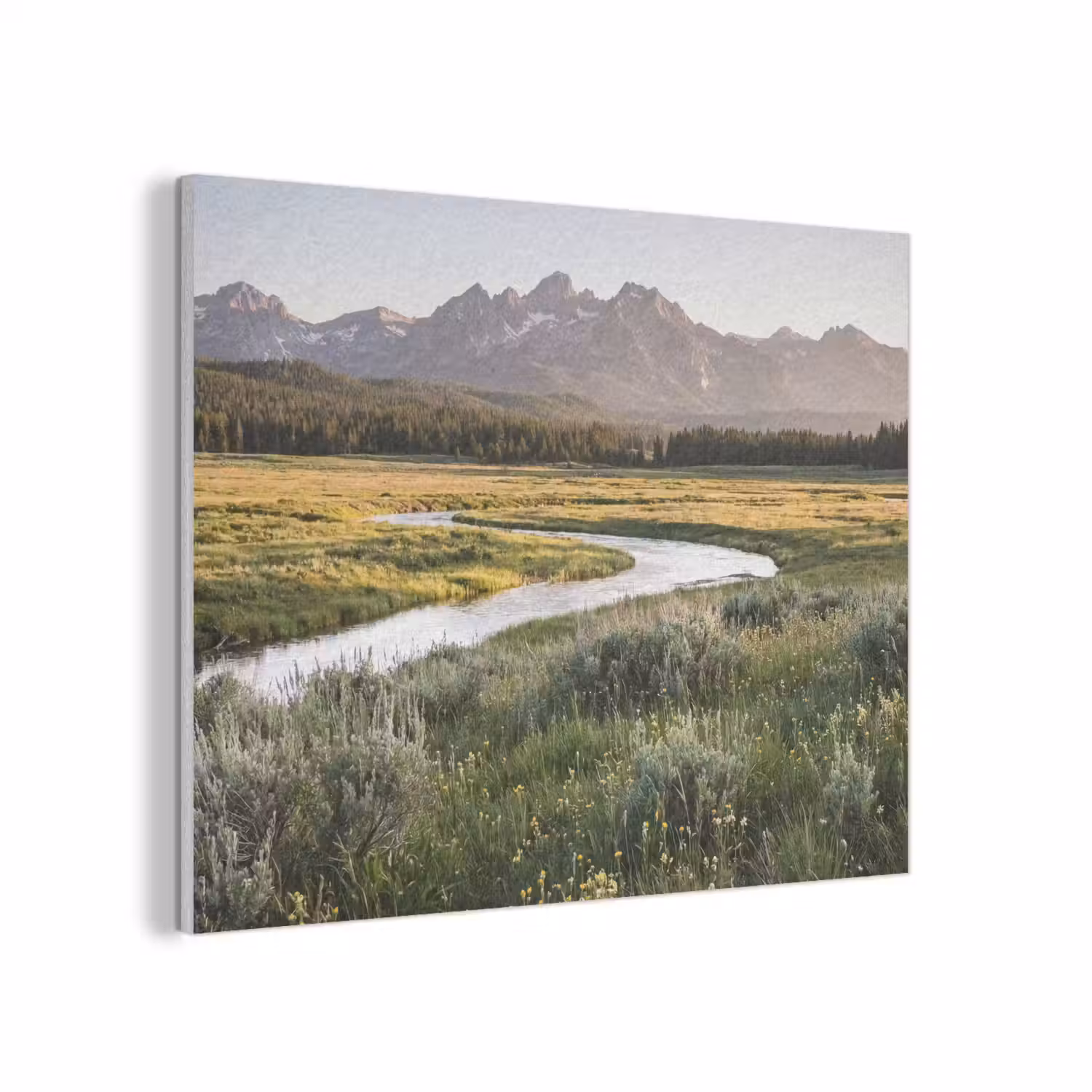 Berglandschap - Rivier - Bos PET vilt klein -3d